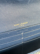 Saint Laurent navy Cassandre long wallet CFP3722640618