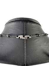 David Yurman sterling silver, black onyx bead necklace