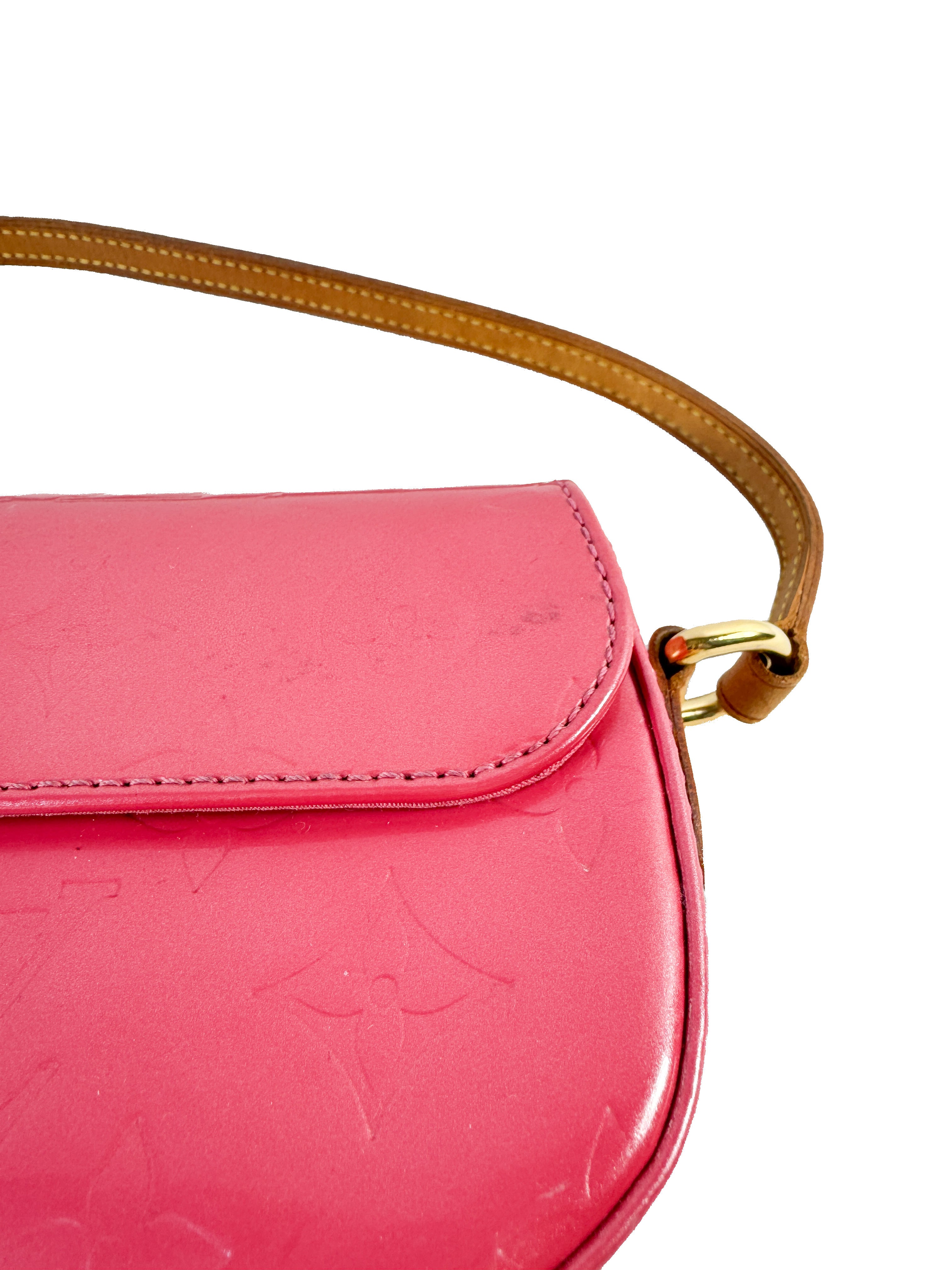 Louis Vuitton fuschia monogram vernis Malibu Street shoulder bag FL1025