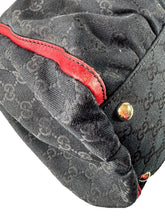 Gucci black red GG Abbey D-Ring shoulder bag  205011