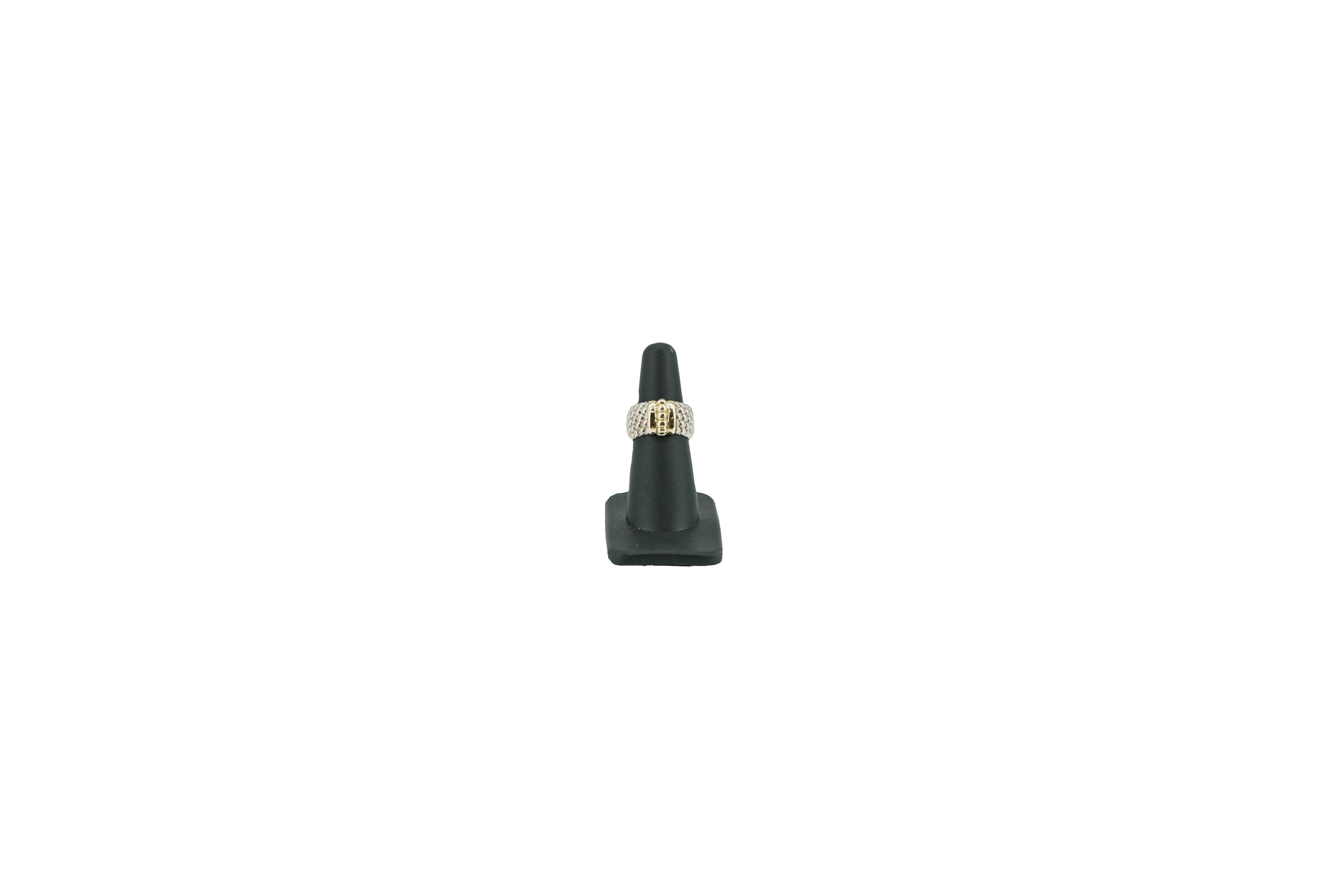 Lagos sterling silver Caviar High Bar ring