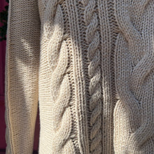 L.L. Bean beige cable knit sweater size XL
