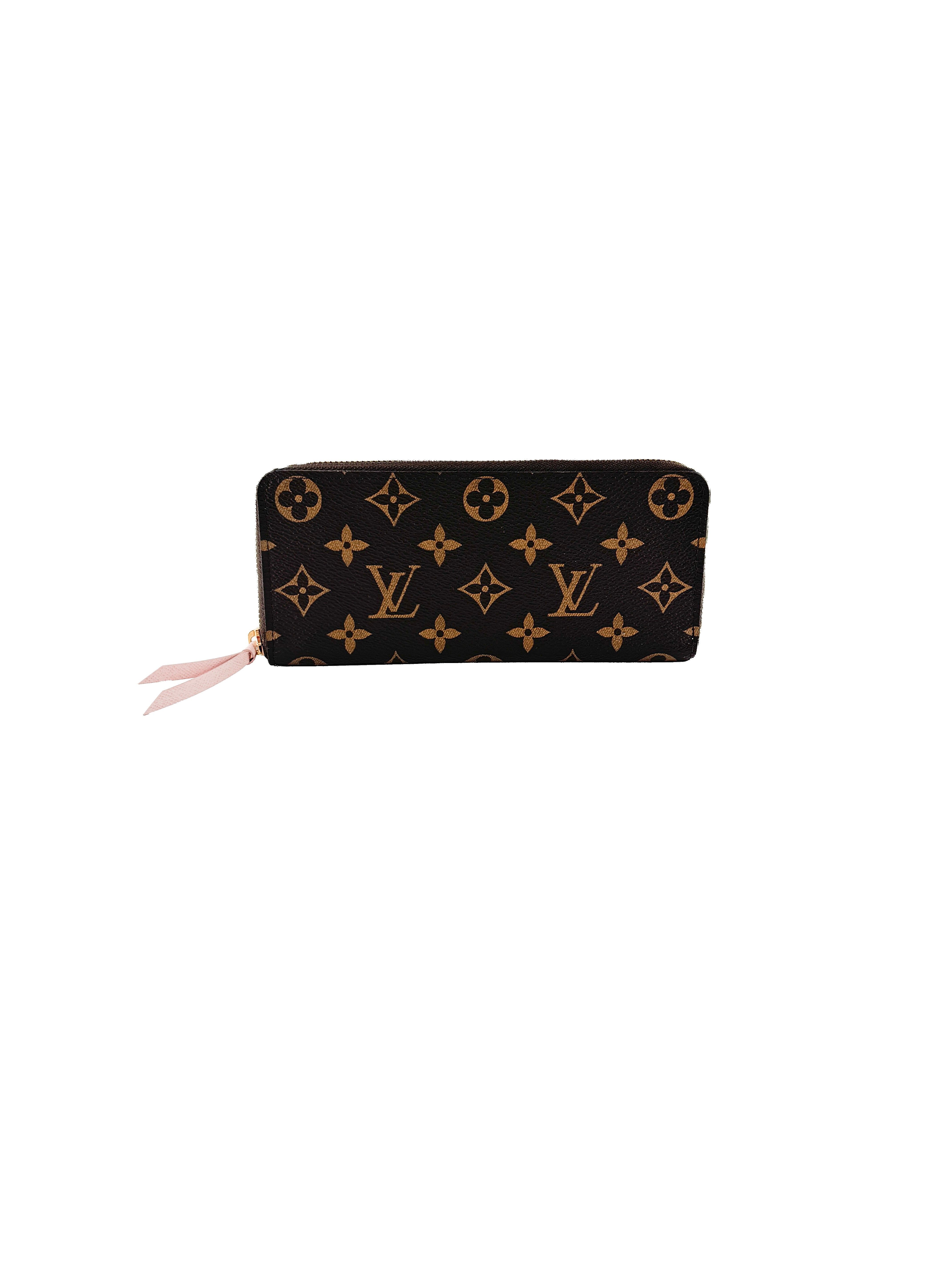 Louis Vuitton monogram Clemence wallet rose ballerine NFC