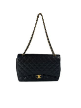 Chanel black maxi double flap Caviar 15369670