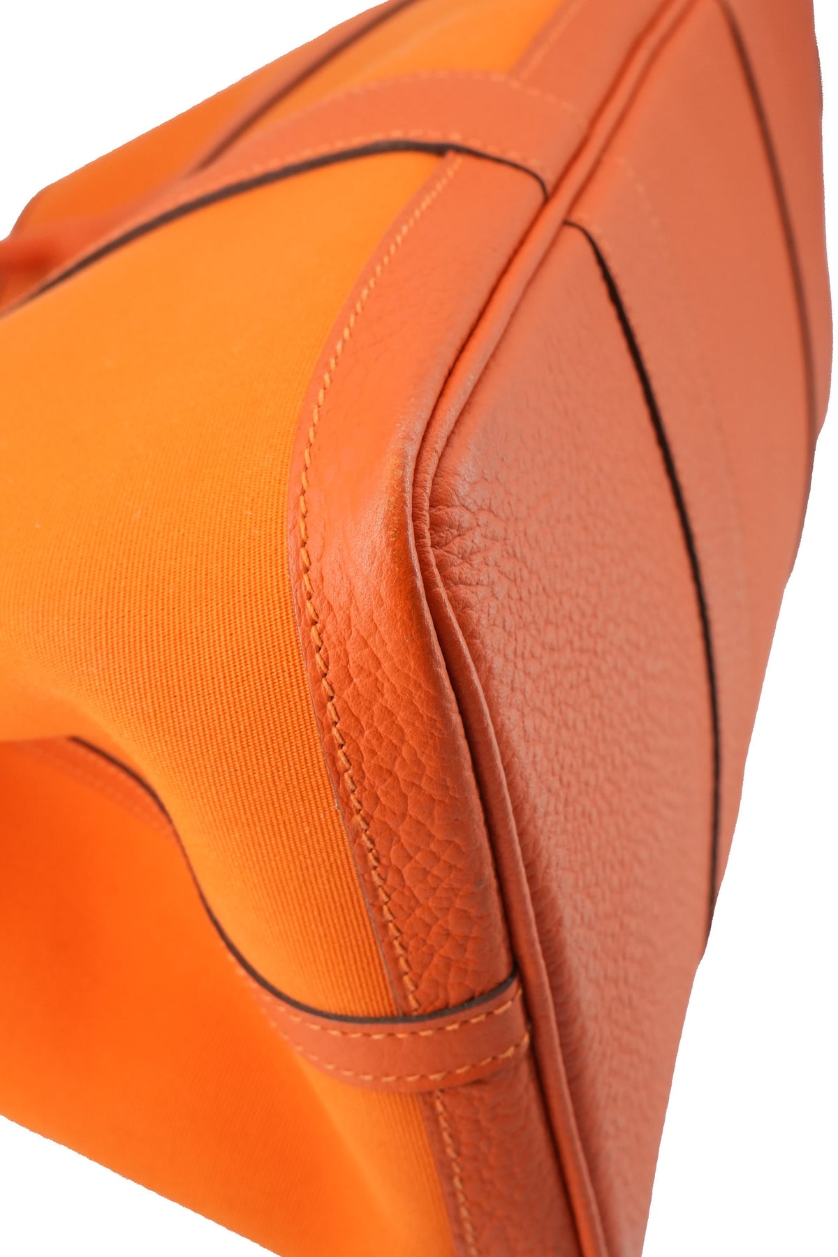 Hermès orange canvas leather Garden Party 36 T