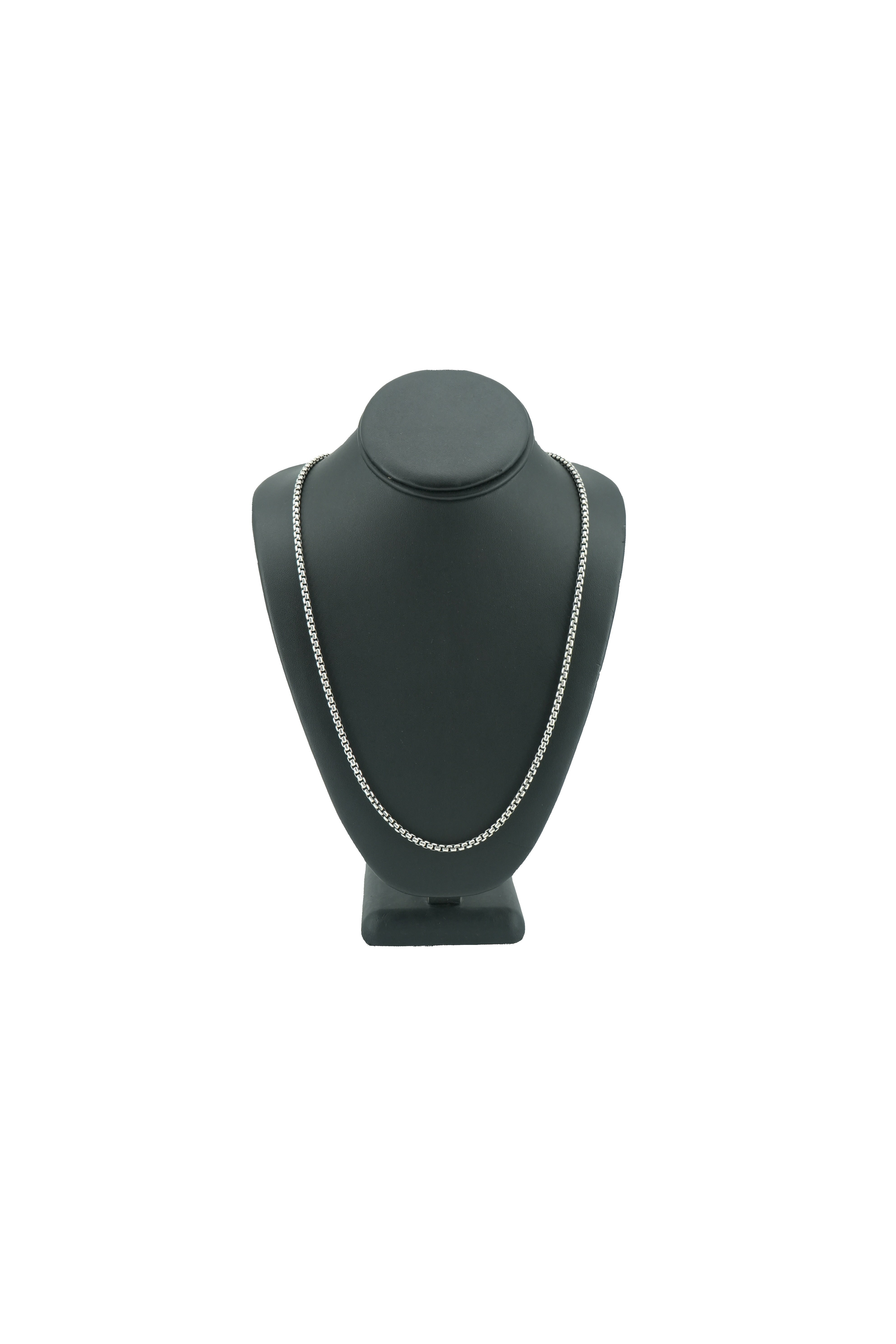 David Yurman sterling silver 32” box chain necklace