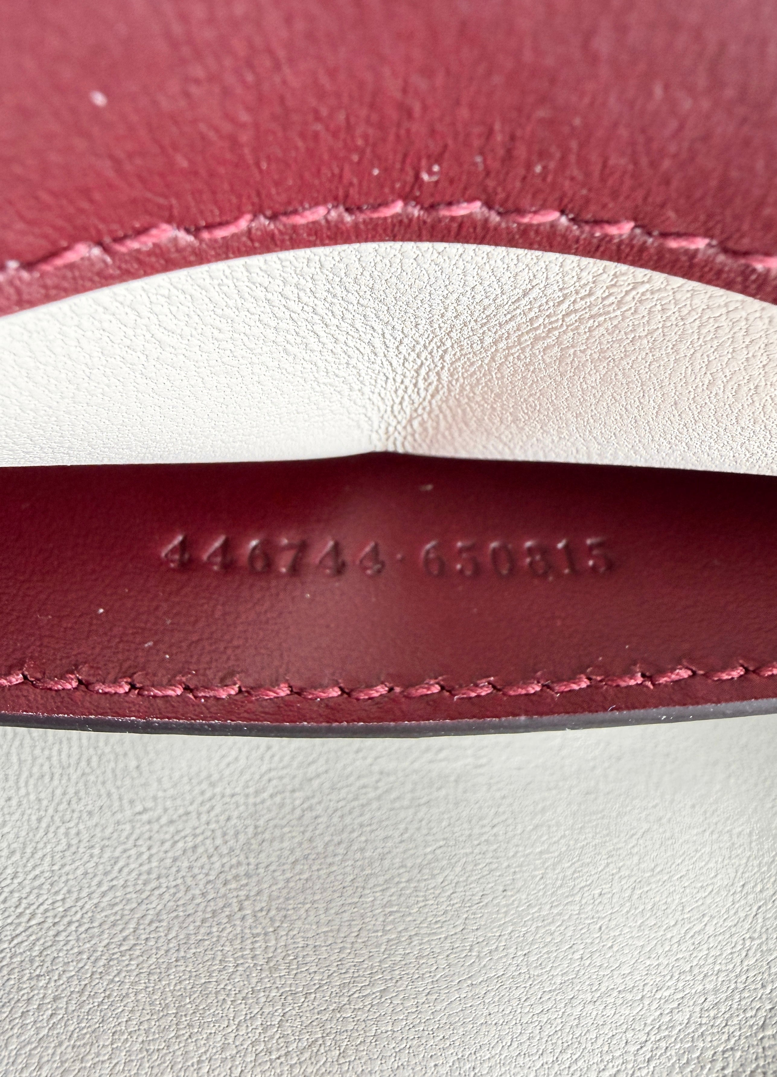 Gucci burgundy small Marmont shoulder bag 446744-650815