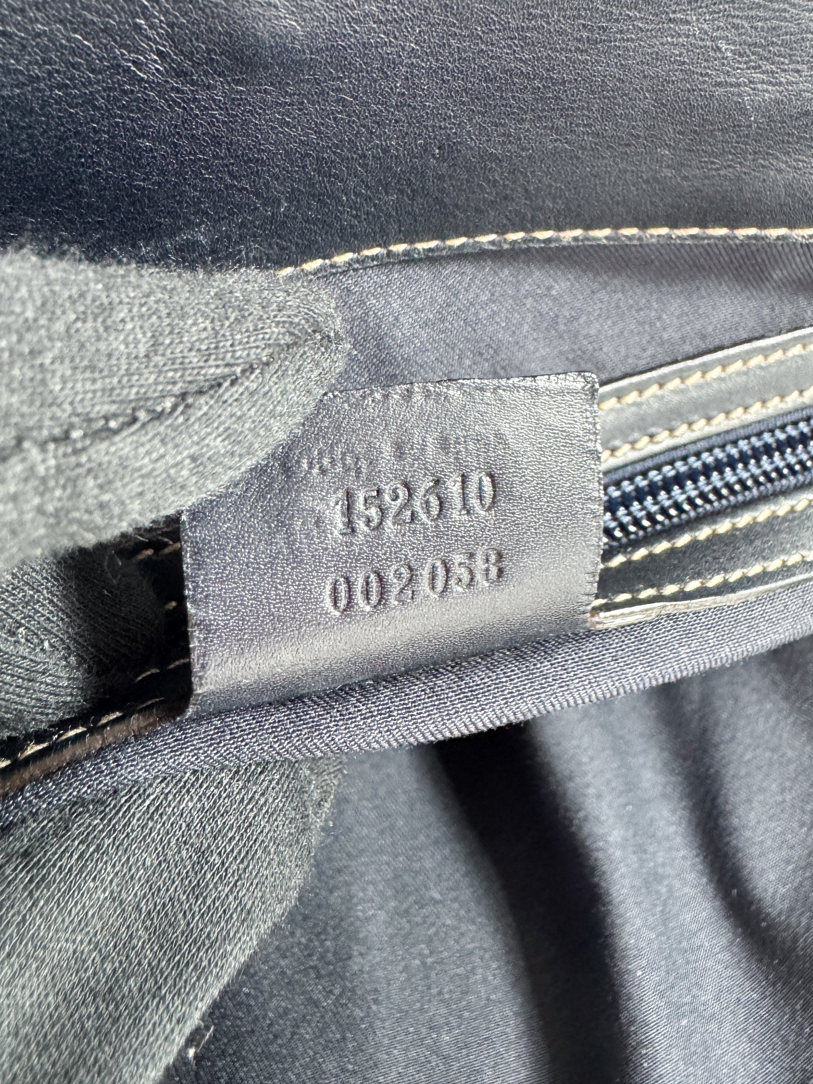 Gucci Guccissima deep navy new Jackie satchel 152610 002058