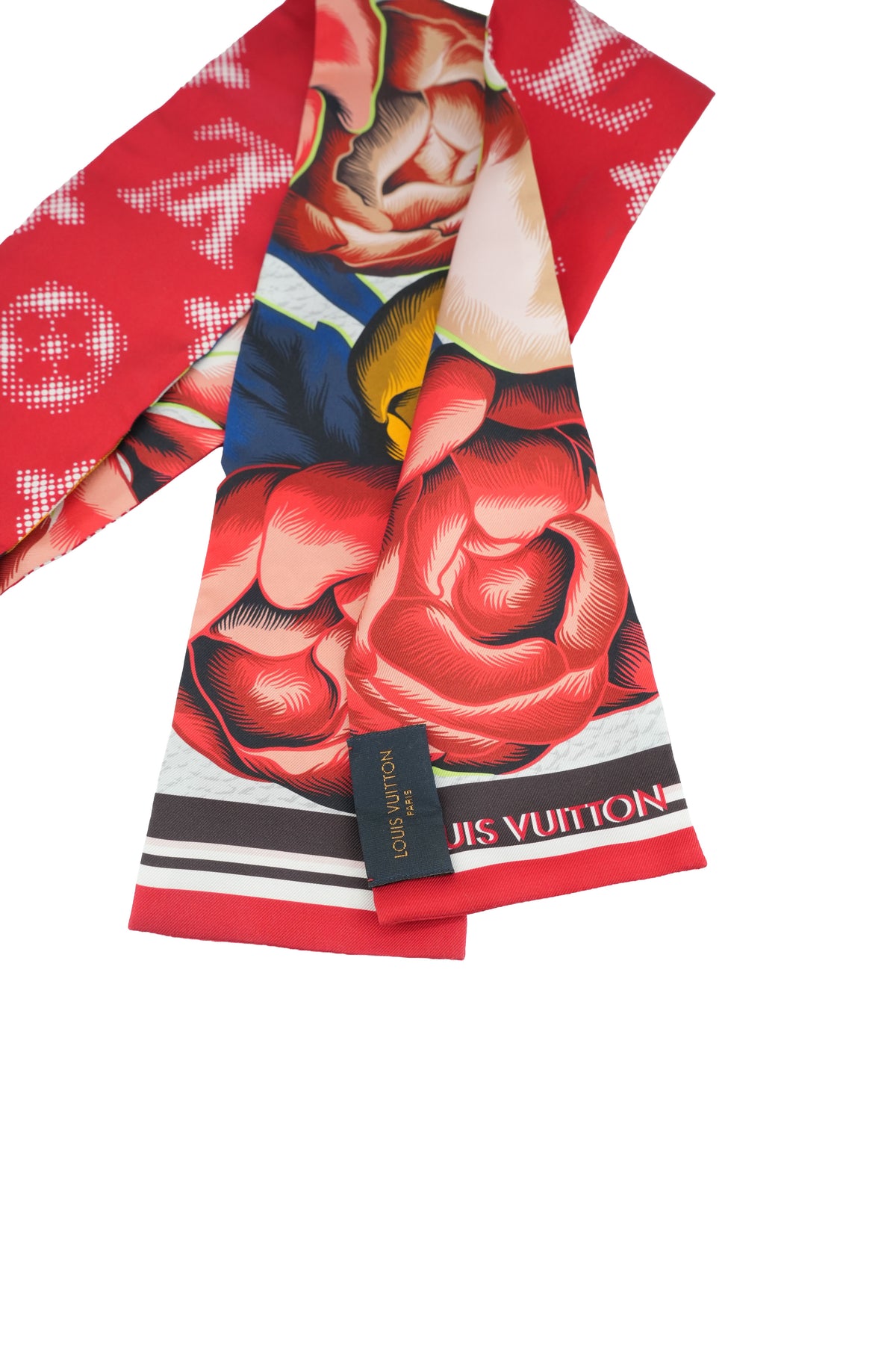 Louis Vuitton red Malle de Fleurs bandeau HS0261