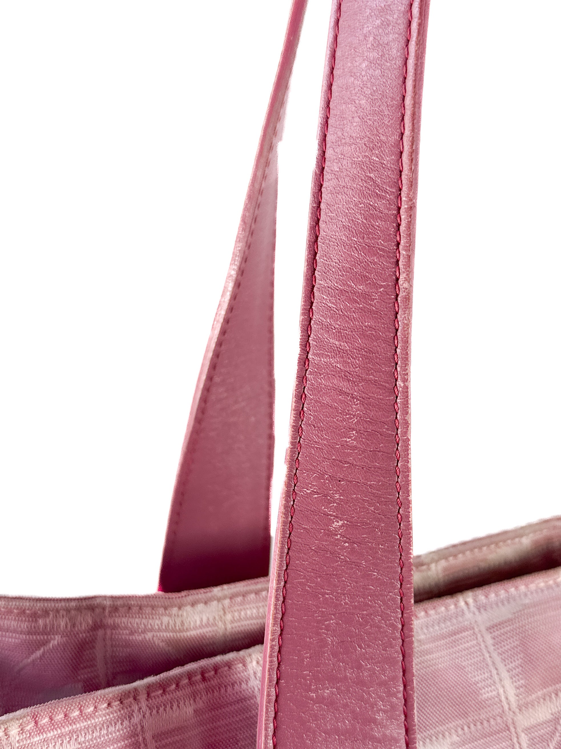 Chanel pink nylon travel line tote 6832897