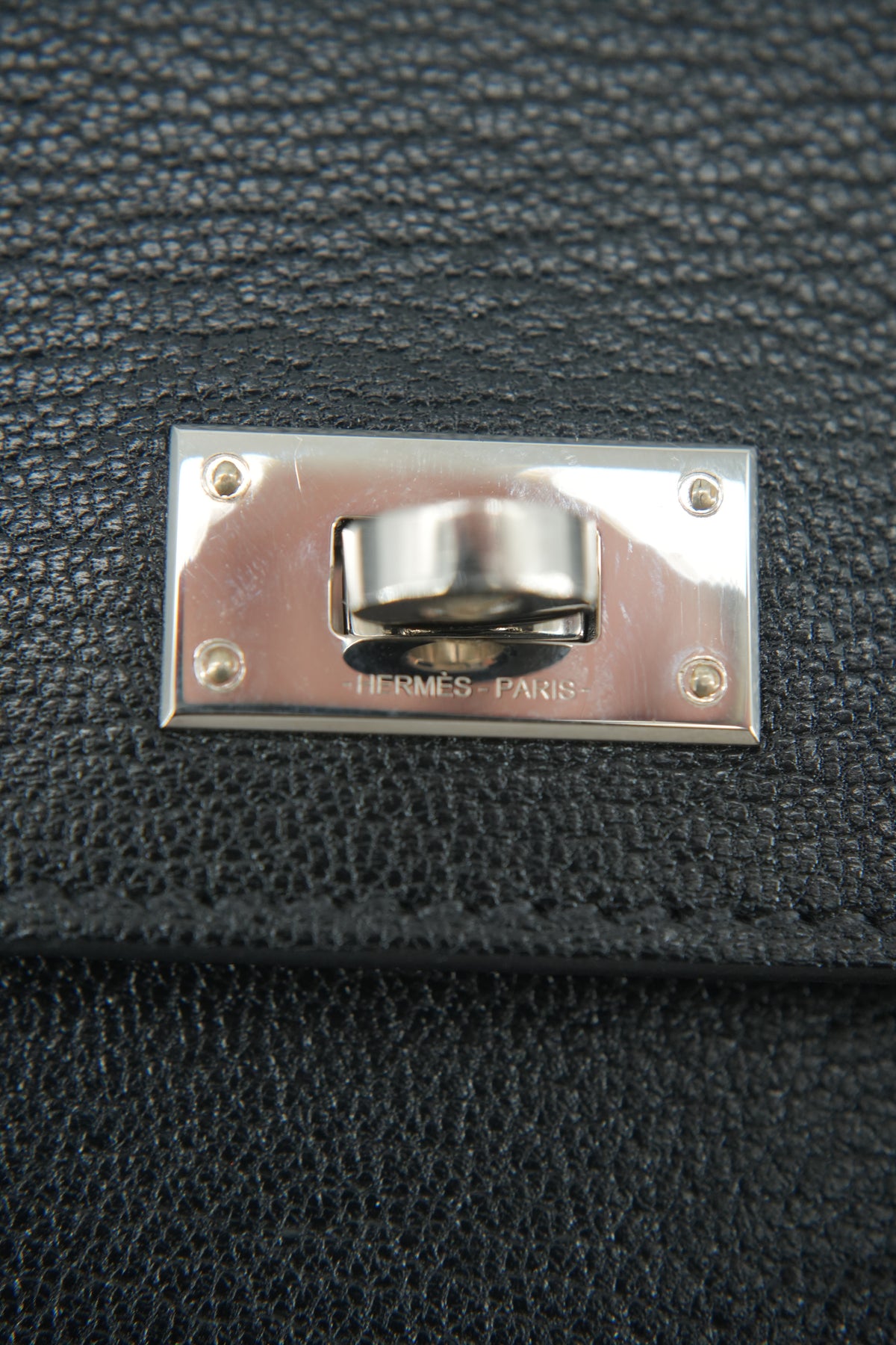 Hermès black Chevre Leather Kelly Pocket Madame Long Wallet