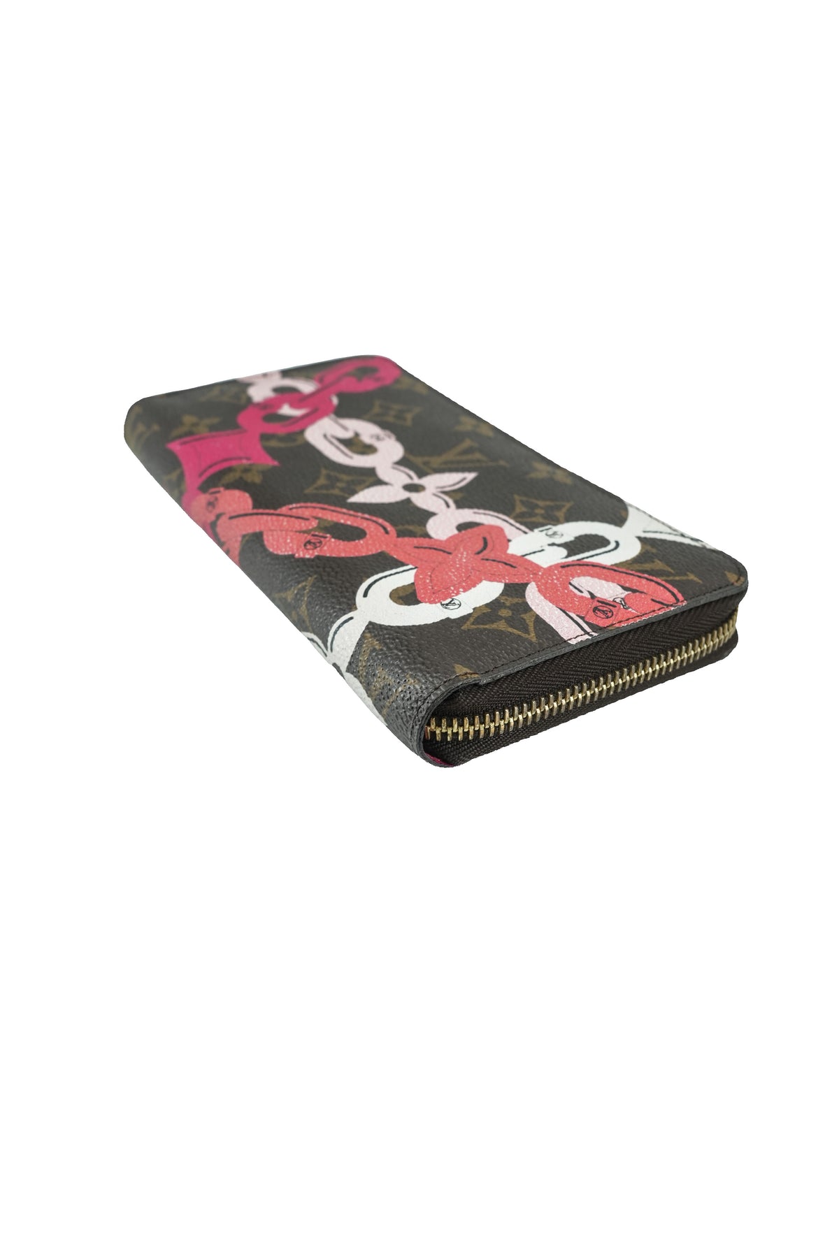 Louis Vuitton monogram Chain flower zippy wallet CA1136