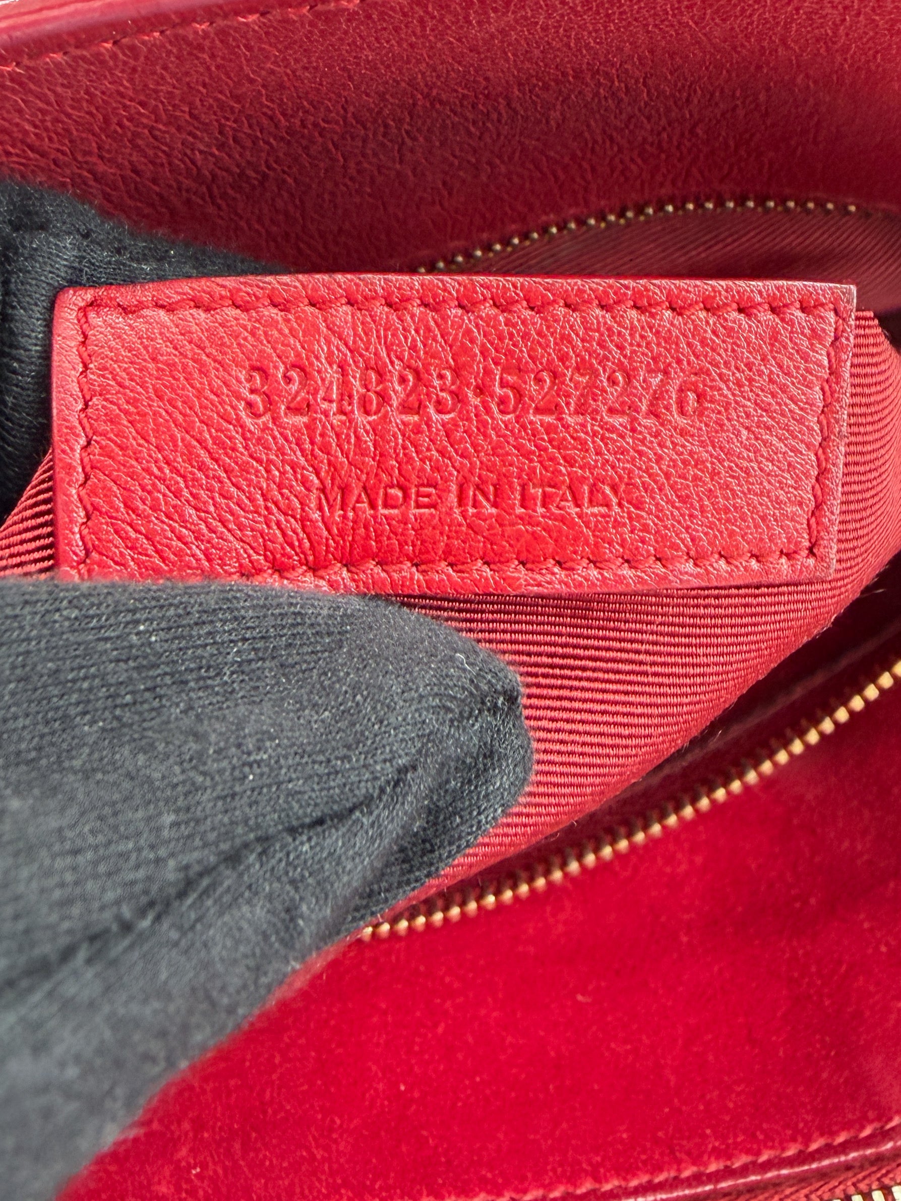 Saint Laurent red small Sac Du Jour 324823-527276
