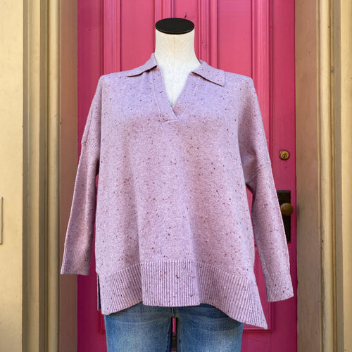 Ann Taylor LOFT purple speckled oversized sweater size XXSP NWT