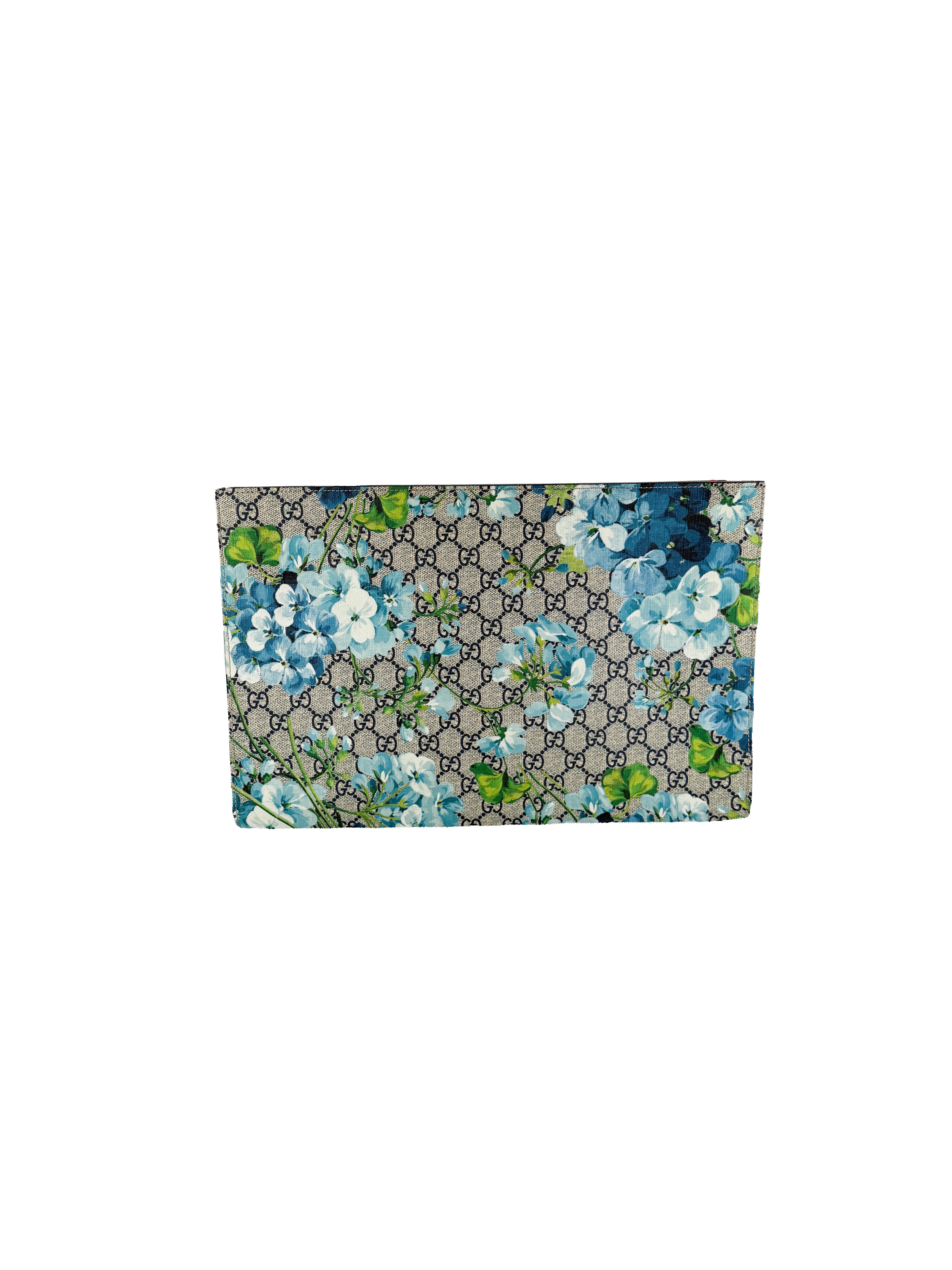 Gucci GG Supreme Blooms floral clutch 431494 525040