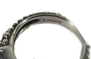 Lagos maya stackable caviar ring size 6