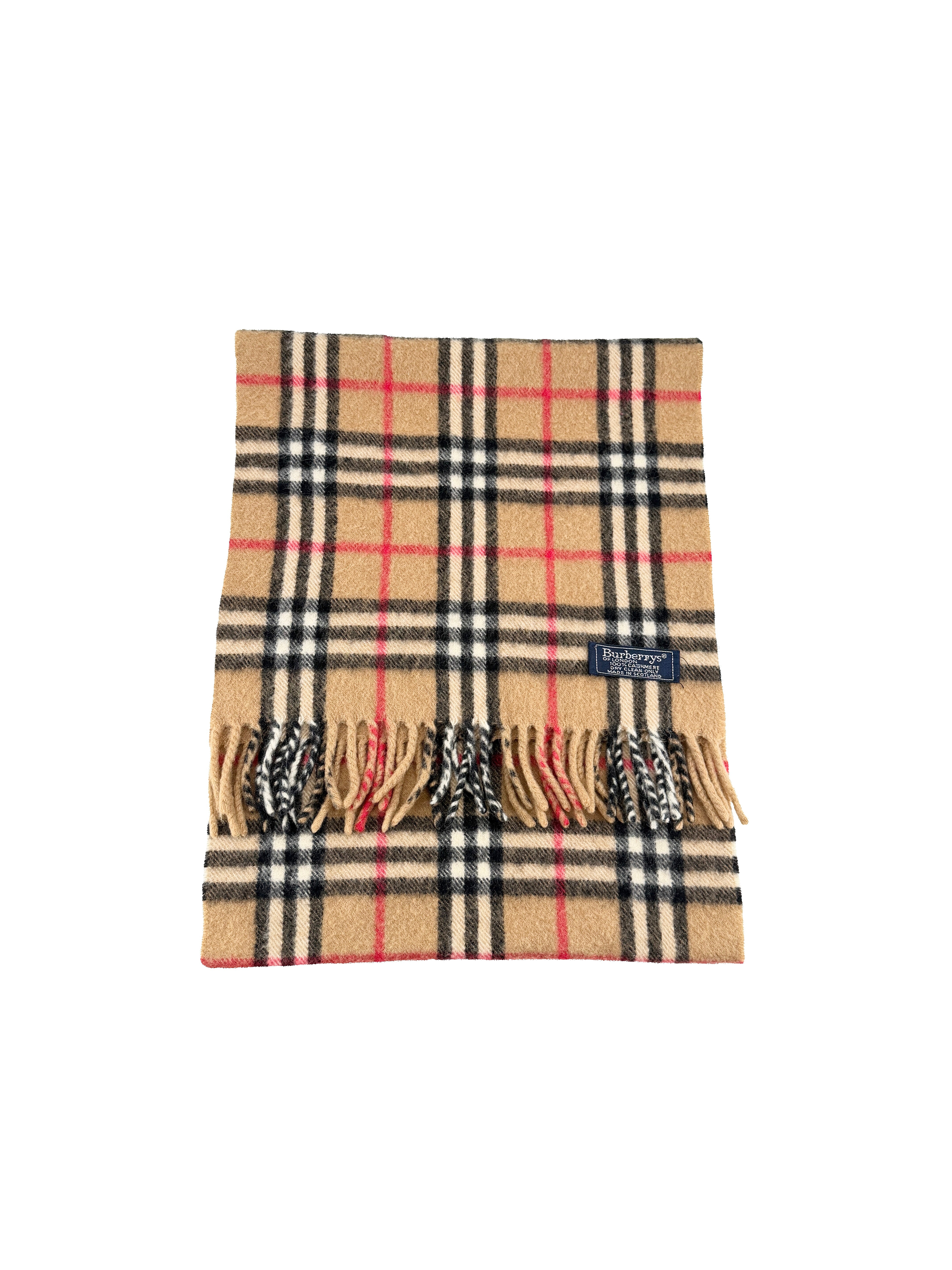 Burberry brown classic plaid cashmere scarf