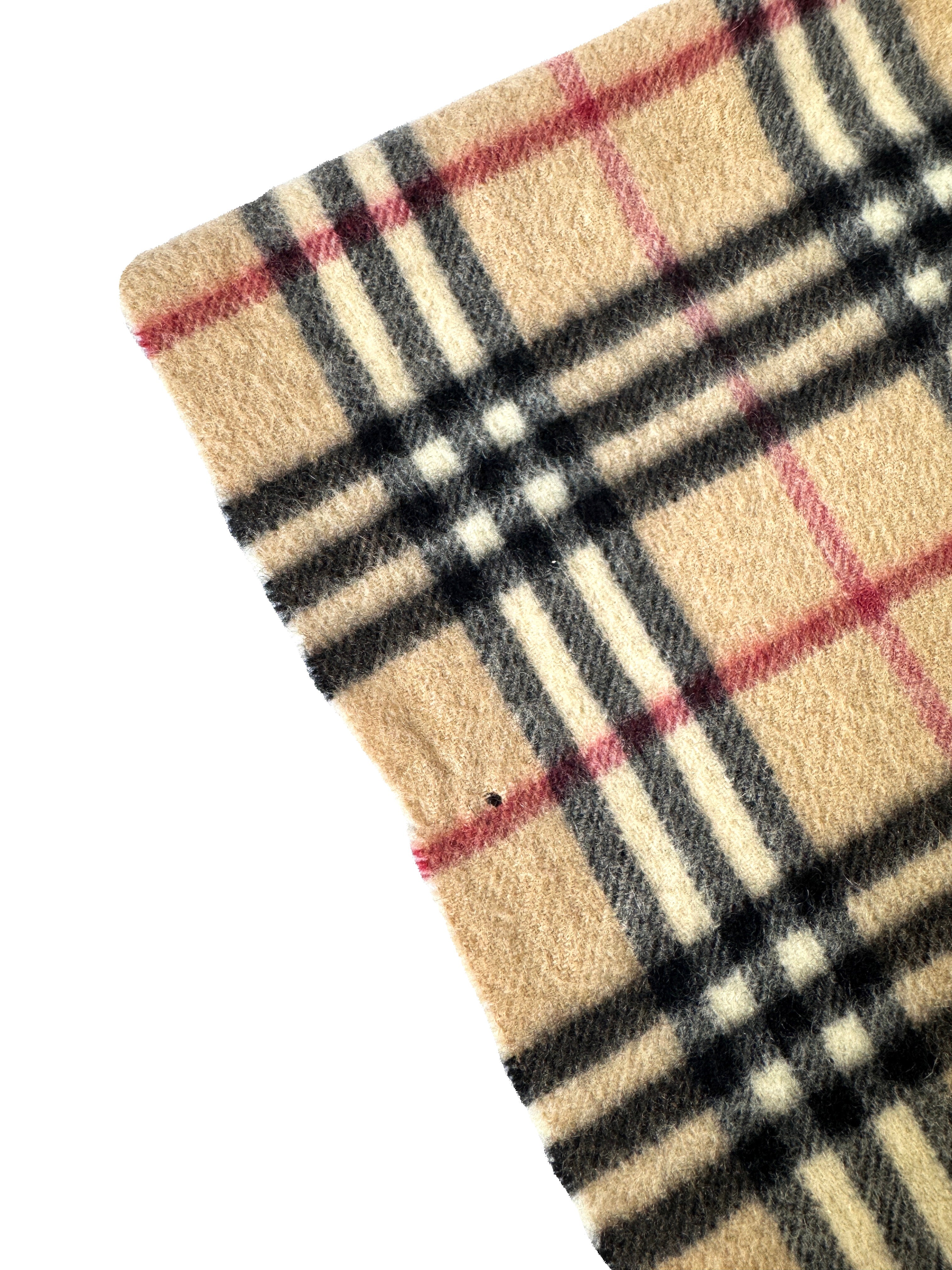 Burberry vintage classic plaid cashmere scarf