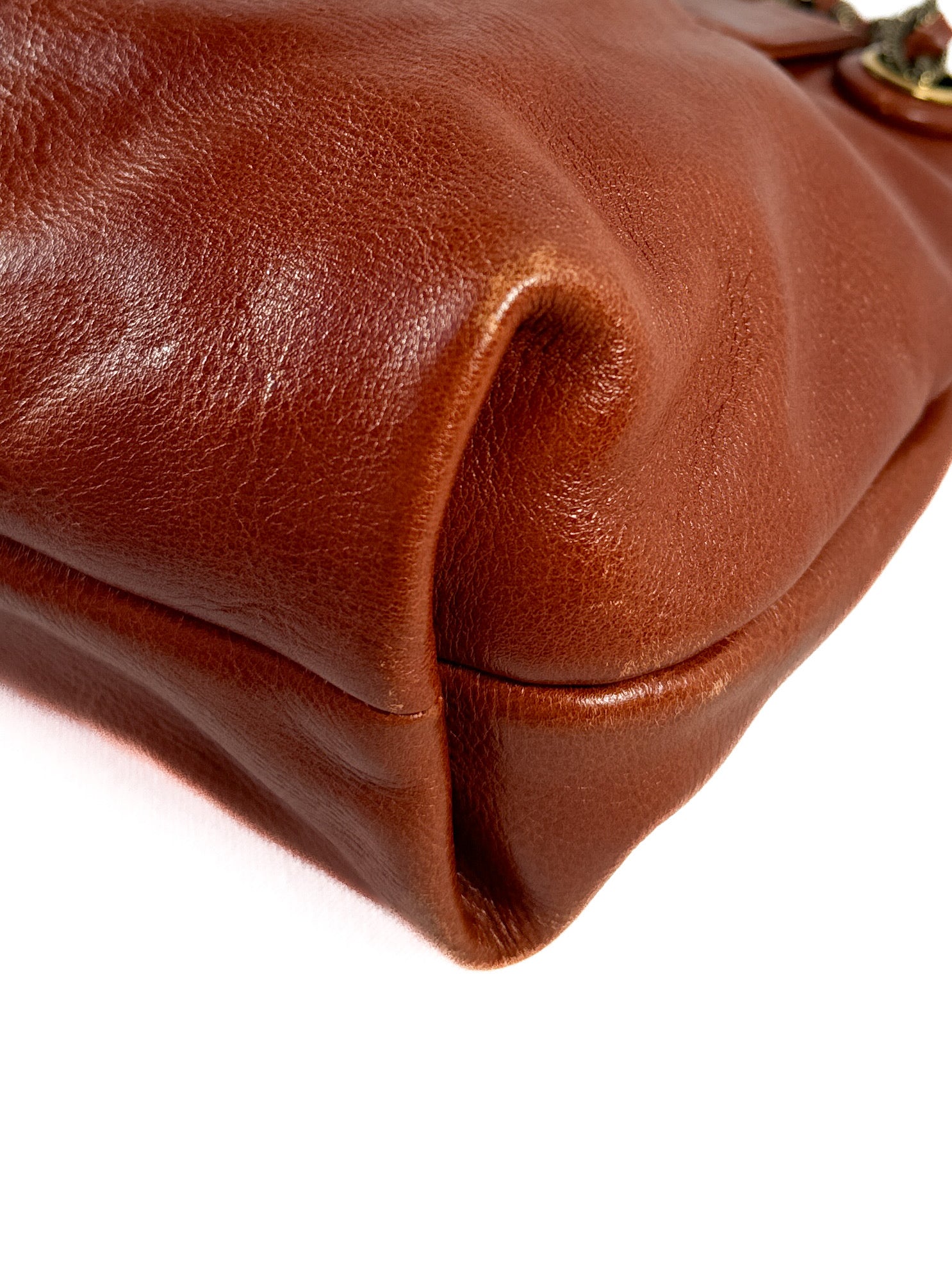 Marc Jacobs red brown leather shoulder bag