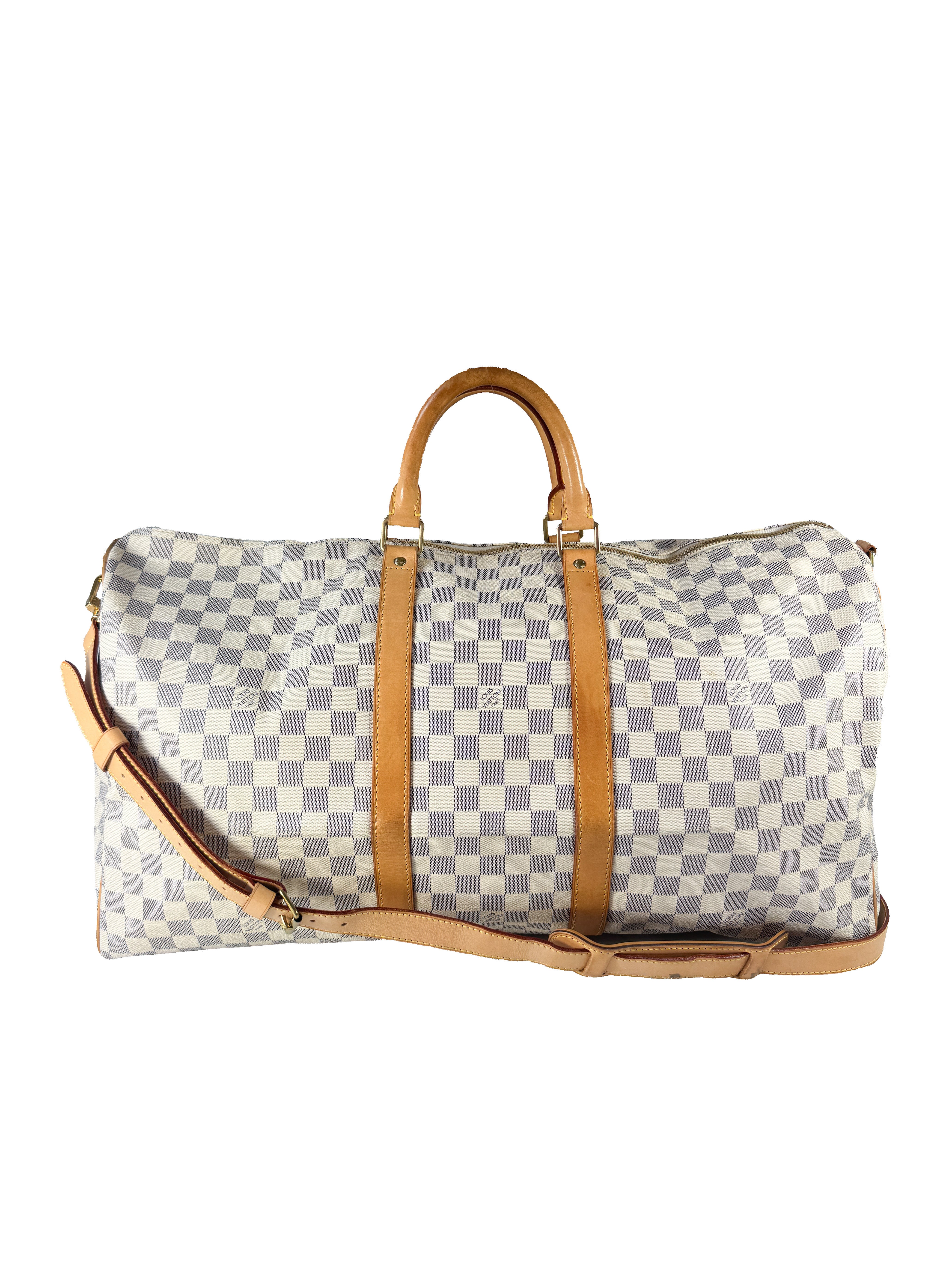 Louis Vuitton damier azur keepall 55 bandouliere MB2017