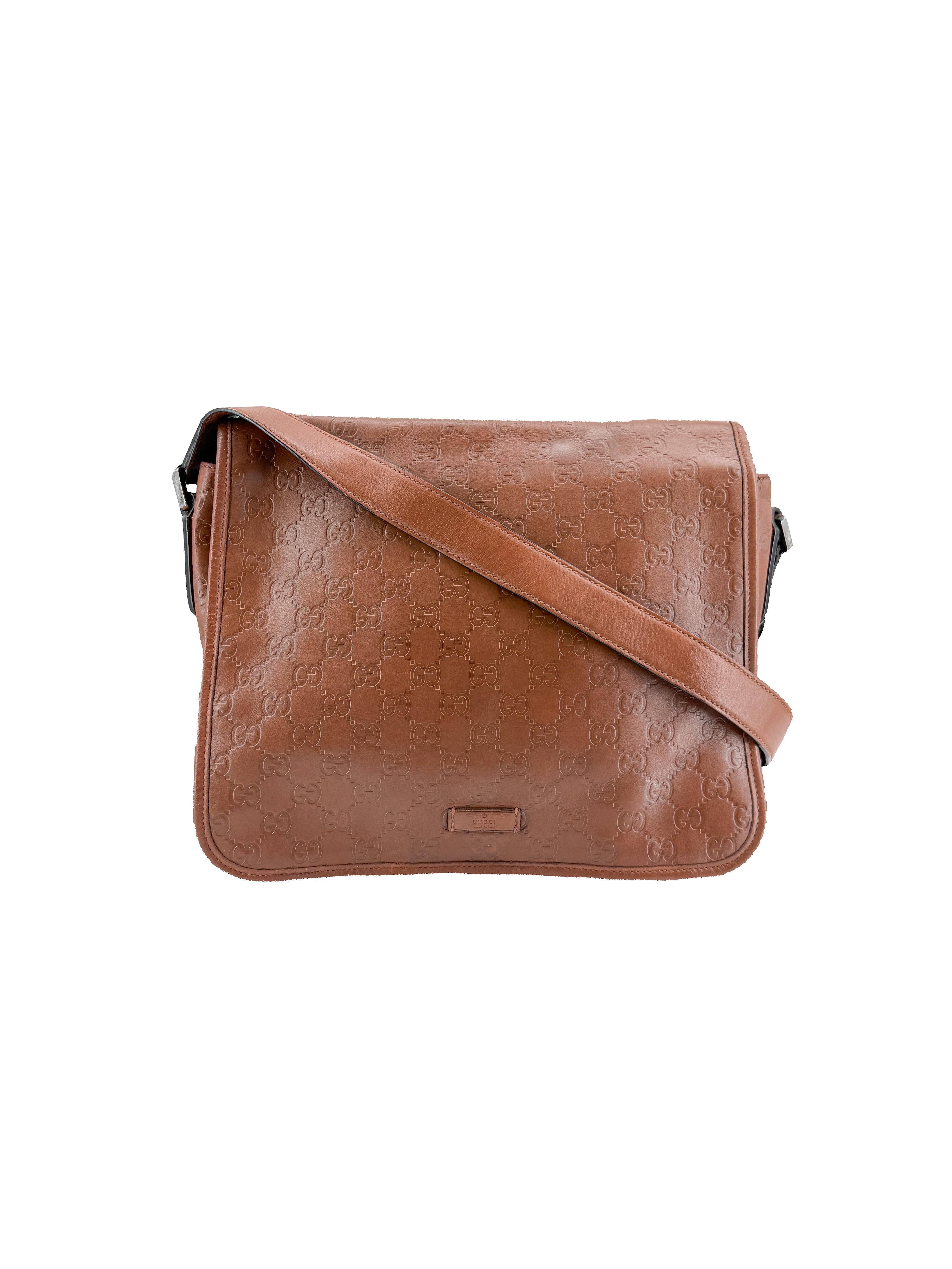 Gucci brown Guccissima messenger bag 145844 213317