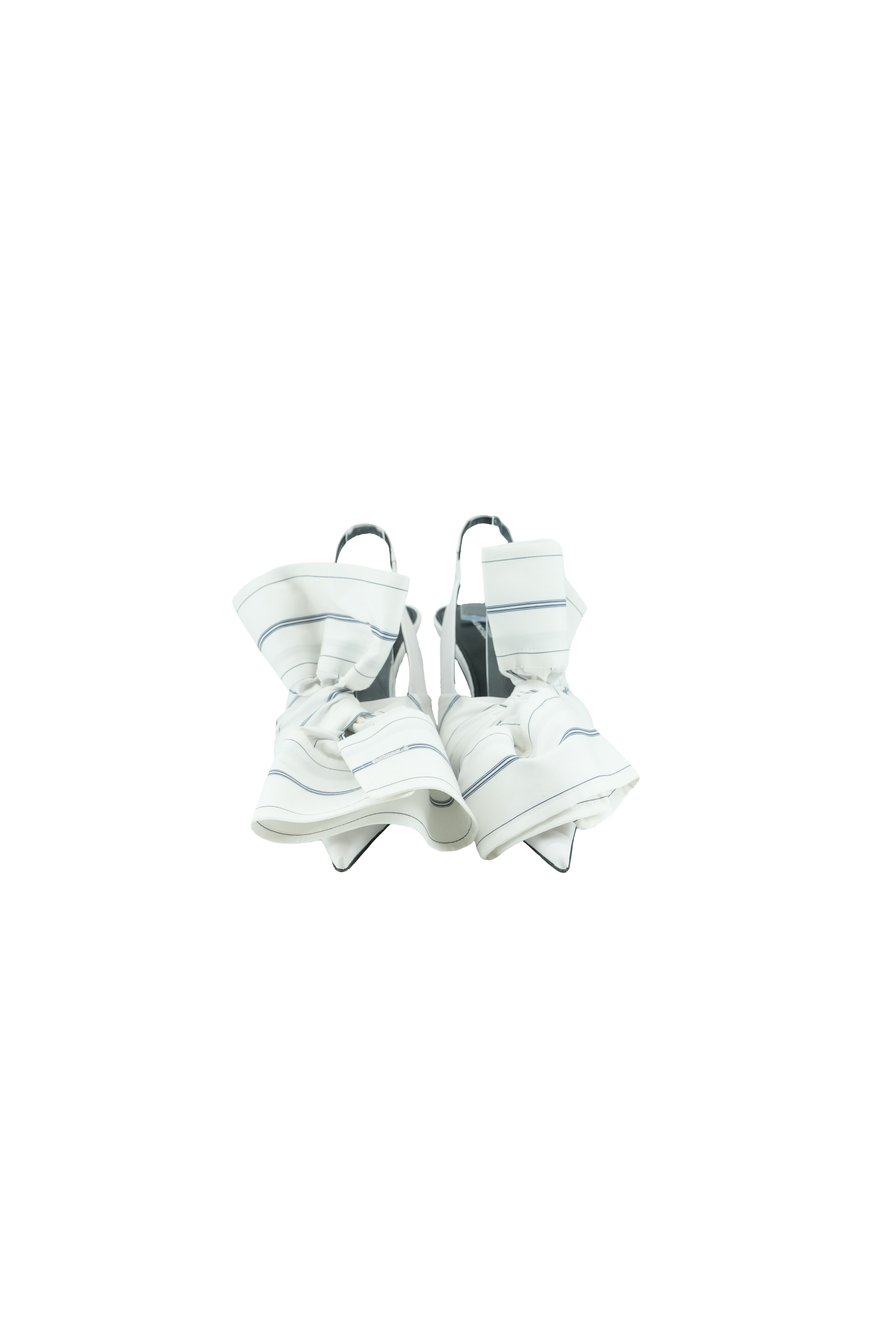 Balenciaga white Knife Chemise slingback pumps size 38 BOX