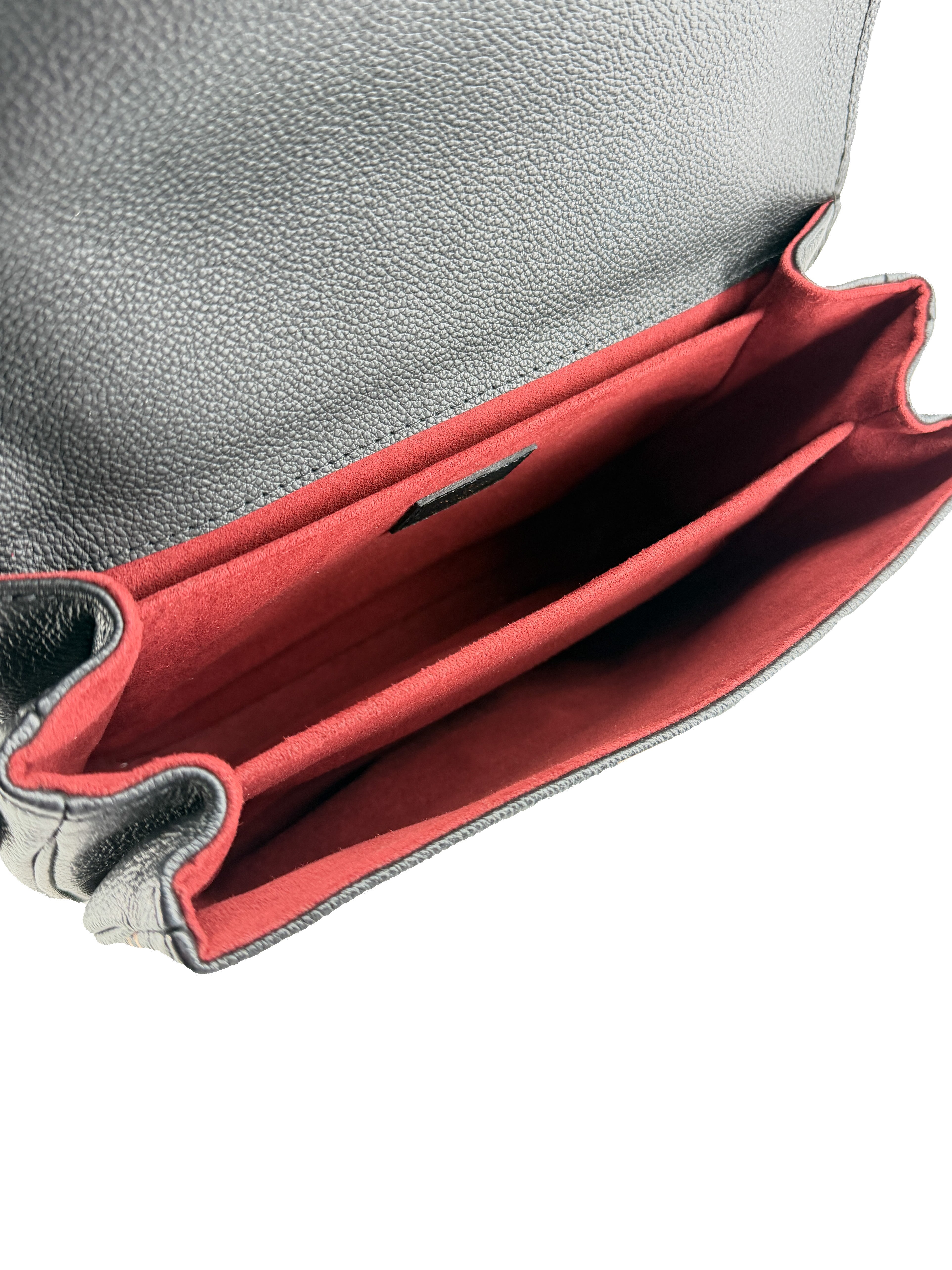 Louis Vuitton black, cream empreinte leather Pochette Metis DU5210