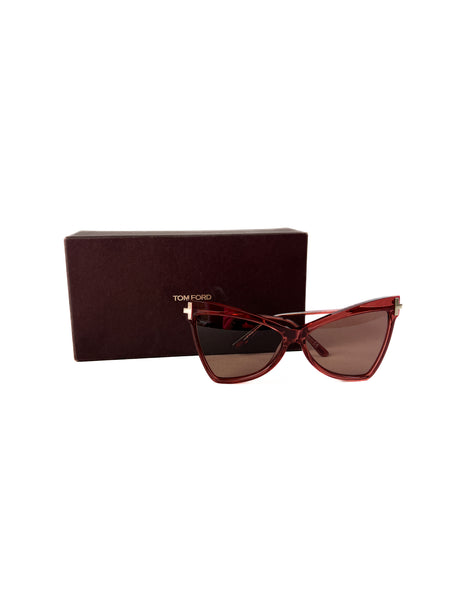 Tom Ford raspberry Tallulah sunglasses **BOX & CASE** display picture 3
