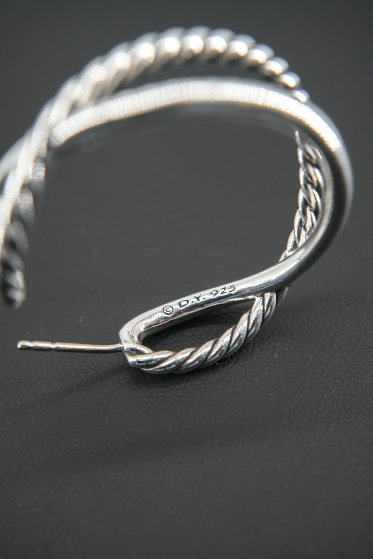 David Yurman sterling silver cable hoop earrings