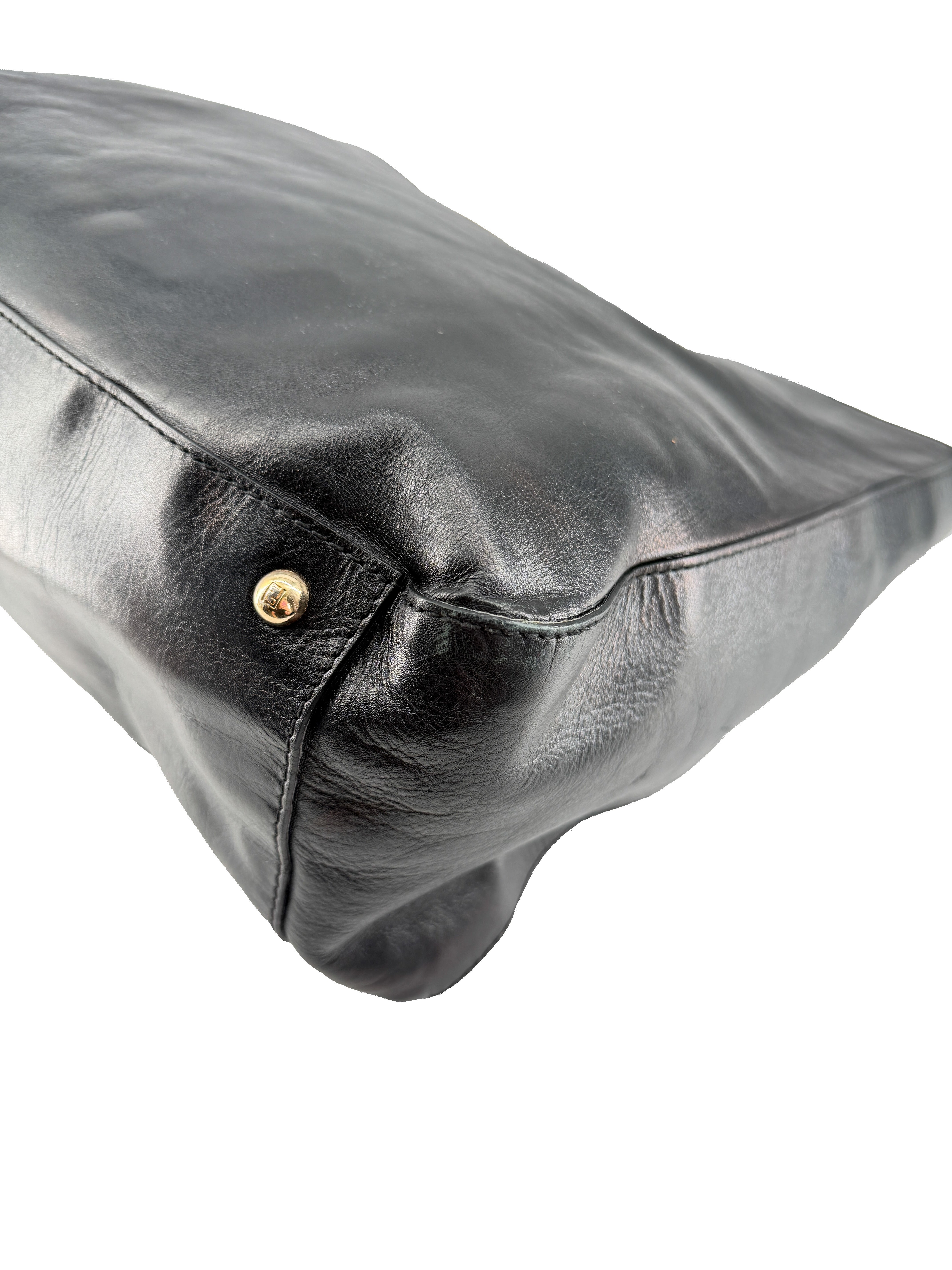 Fendi black leather Twins tote 089