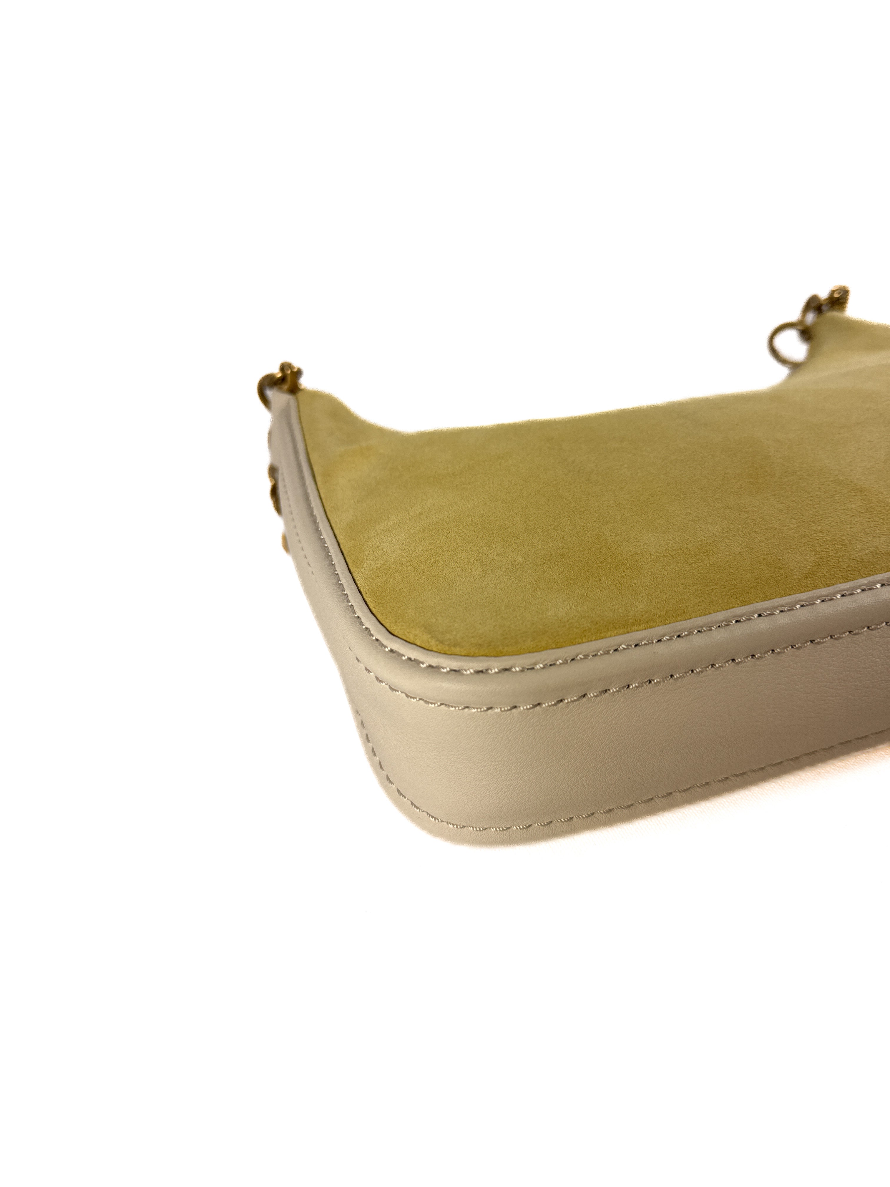 Tory Burch yellow suede 151 mercer bag