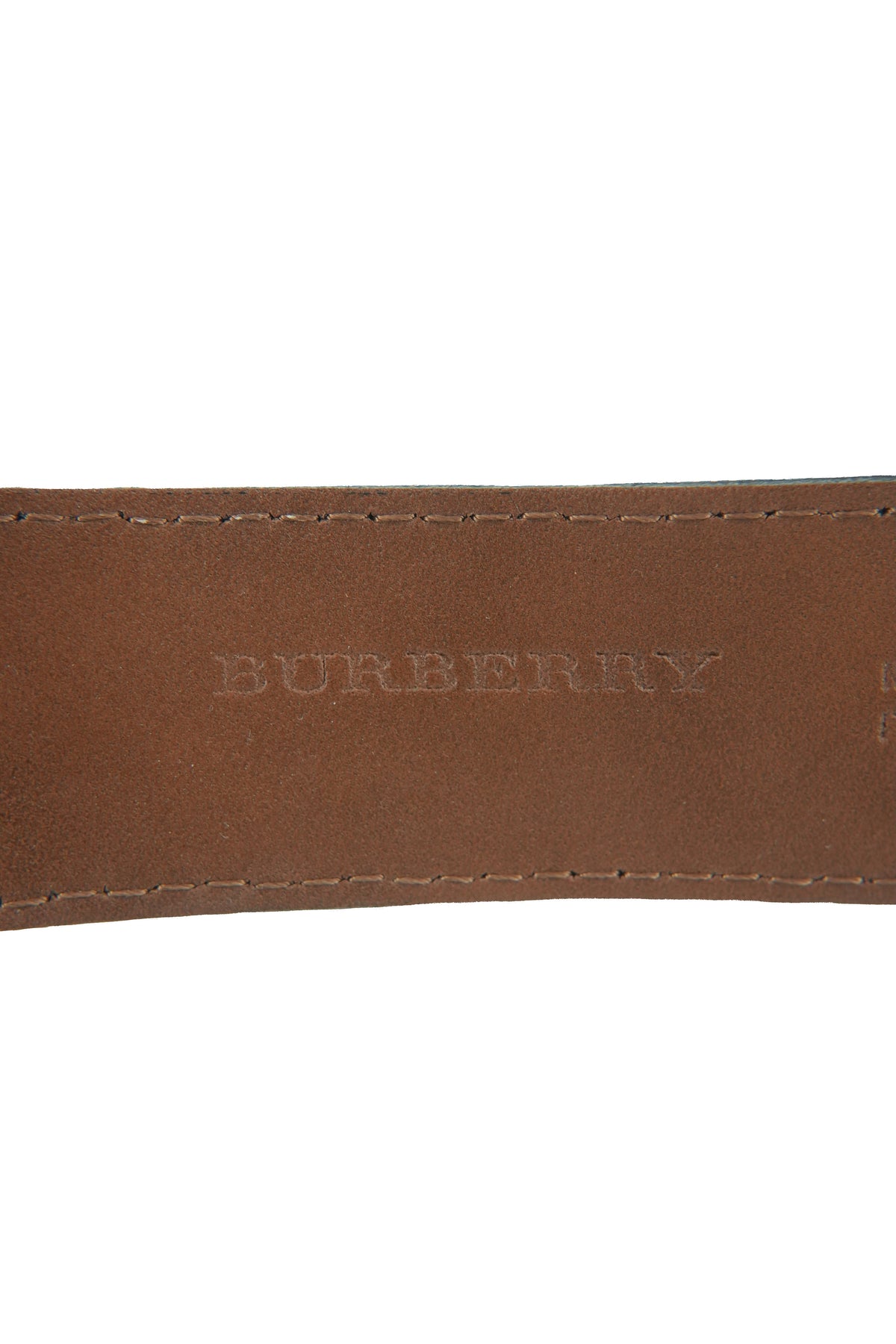 Burberry plaid canvas leather belt size 90