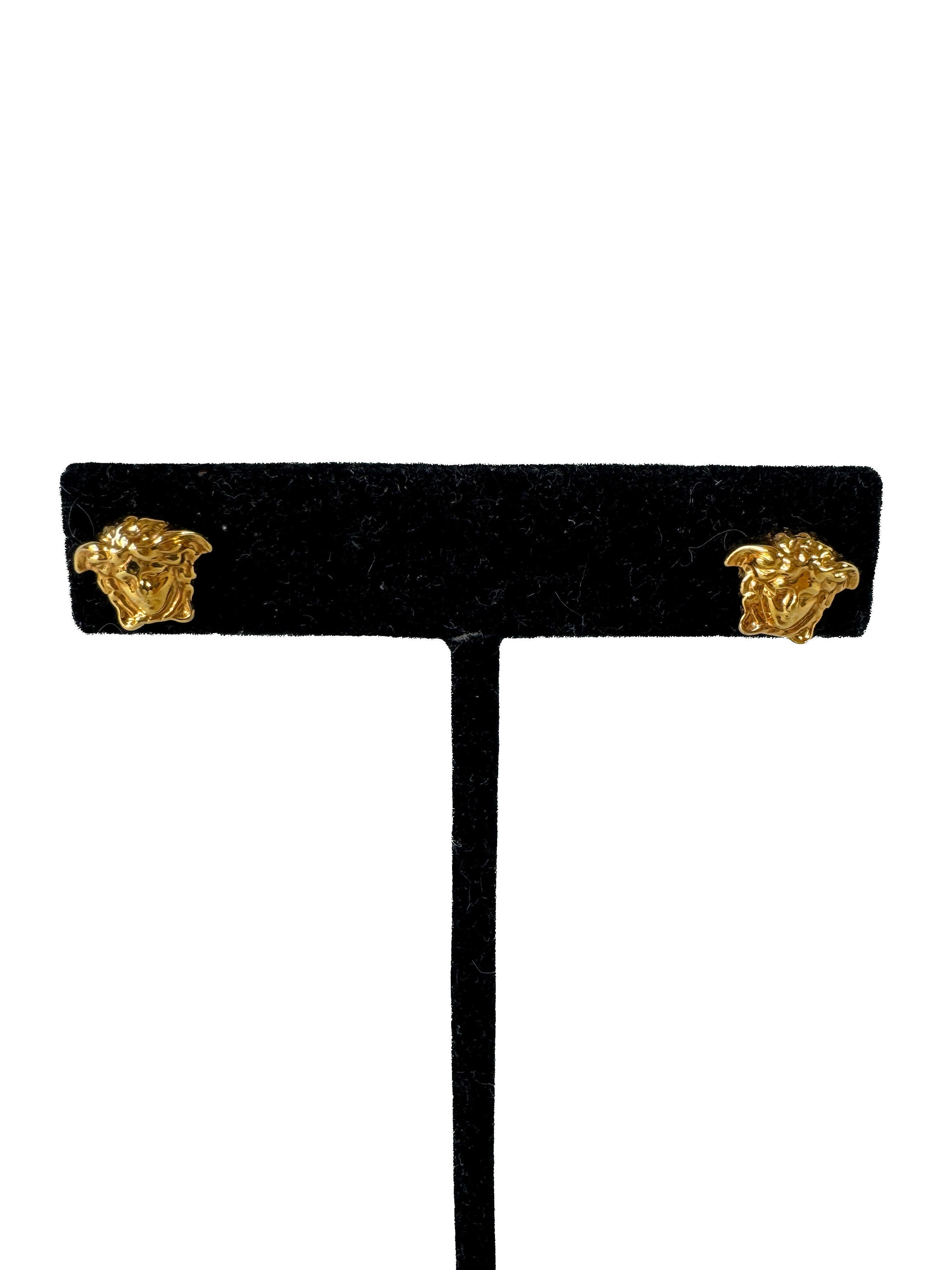 Versace small medusa head stud earrings retail $295