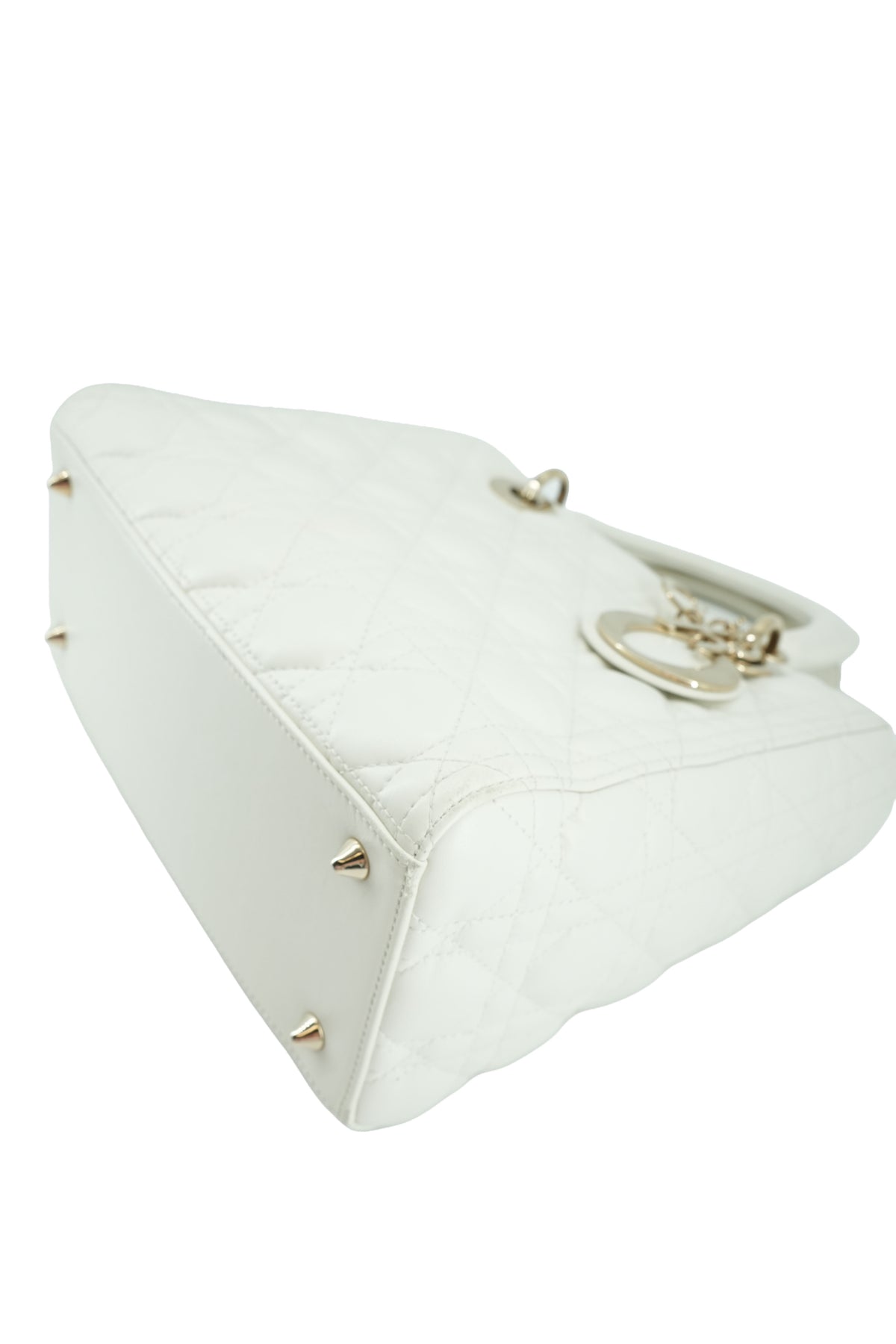 Dior off white Cannage Medium Lady Dior 0252