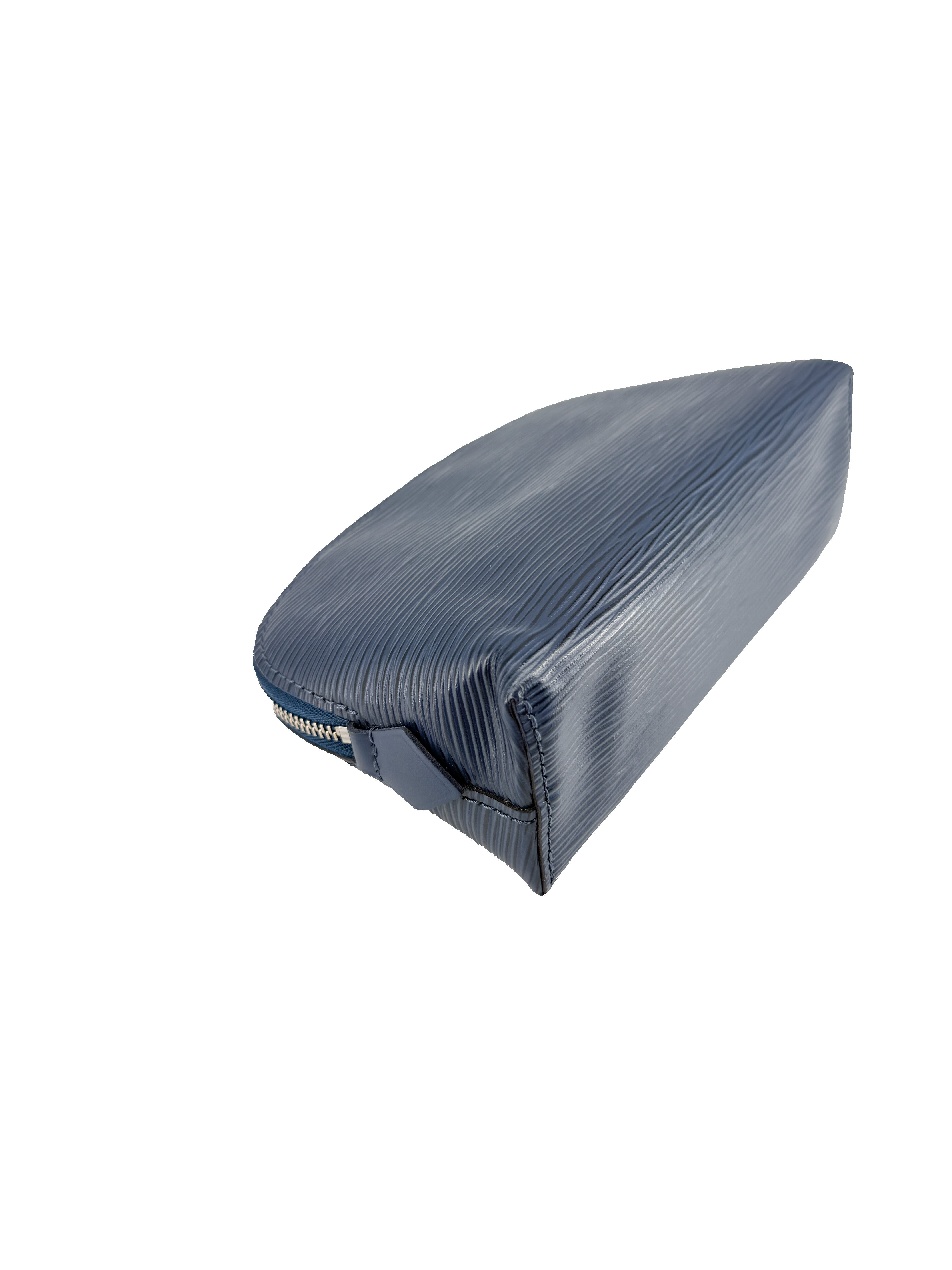 Louis Vuitton navy epi leather cosmetic pouch PM