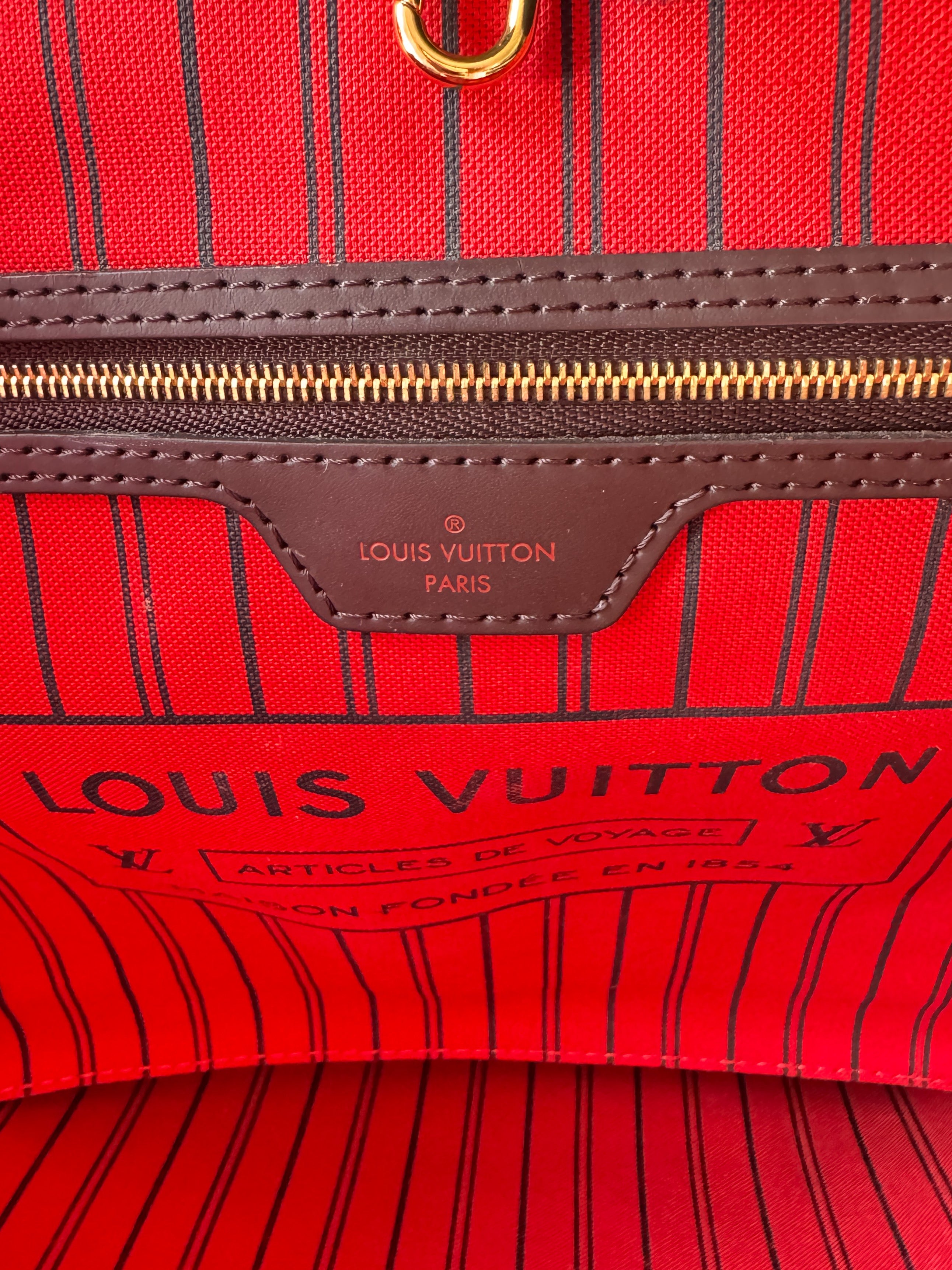 Louis Vuitton damier ebene Neverfull MM w/pouch  TX4230