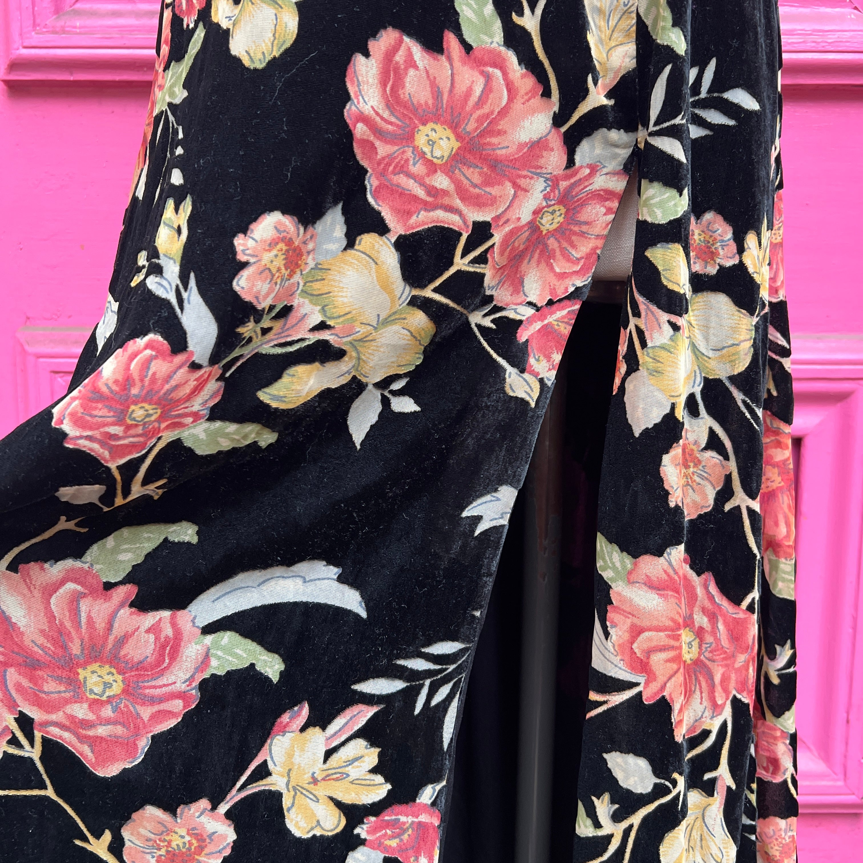 Lulus black multicolor velour tank dress size M NWT