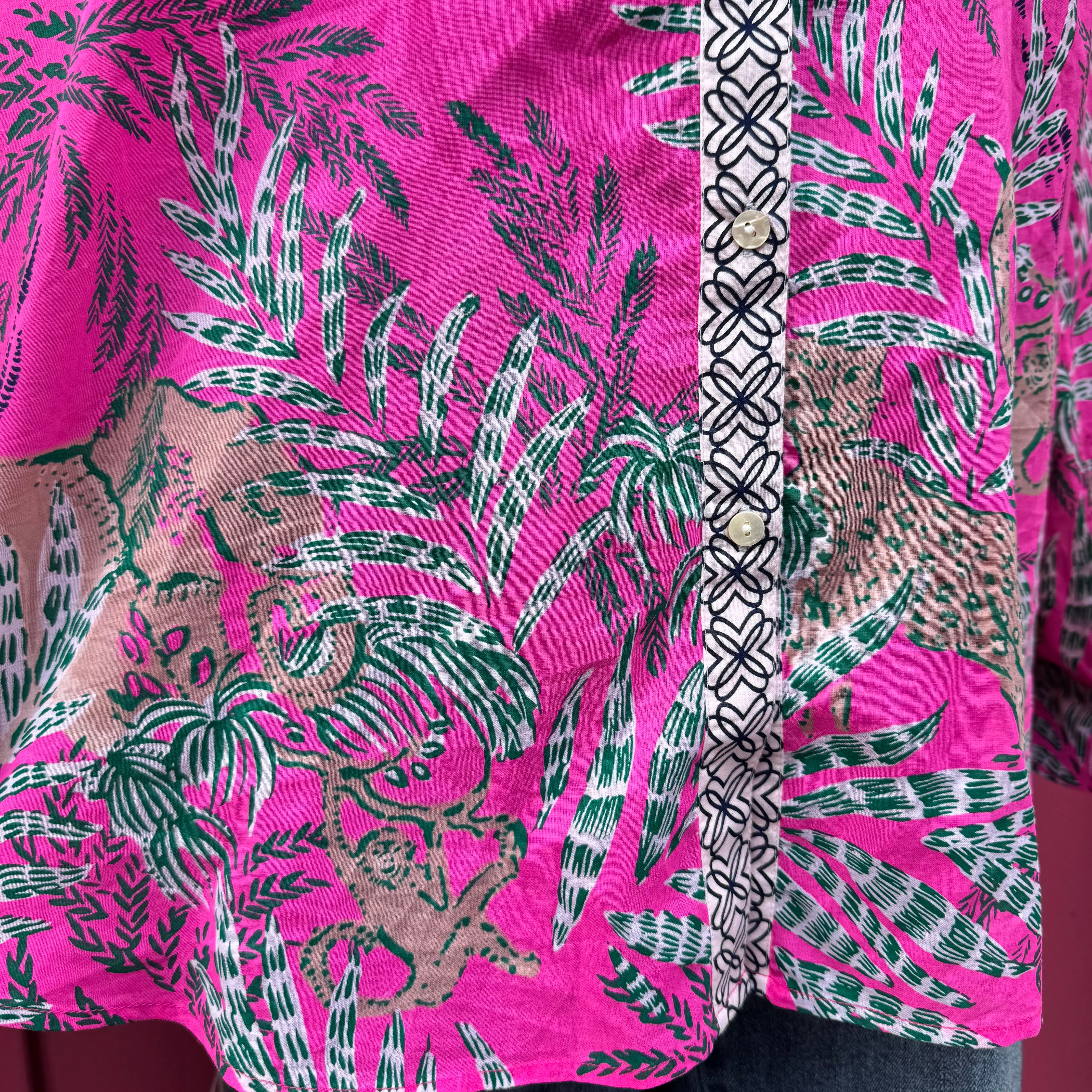 Lilly Pulitzer wild side Lake view tunic button up size XL NWT