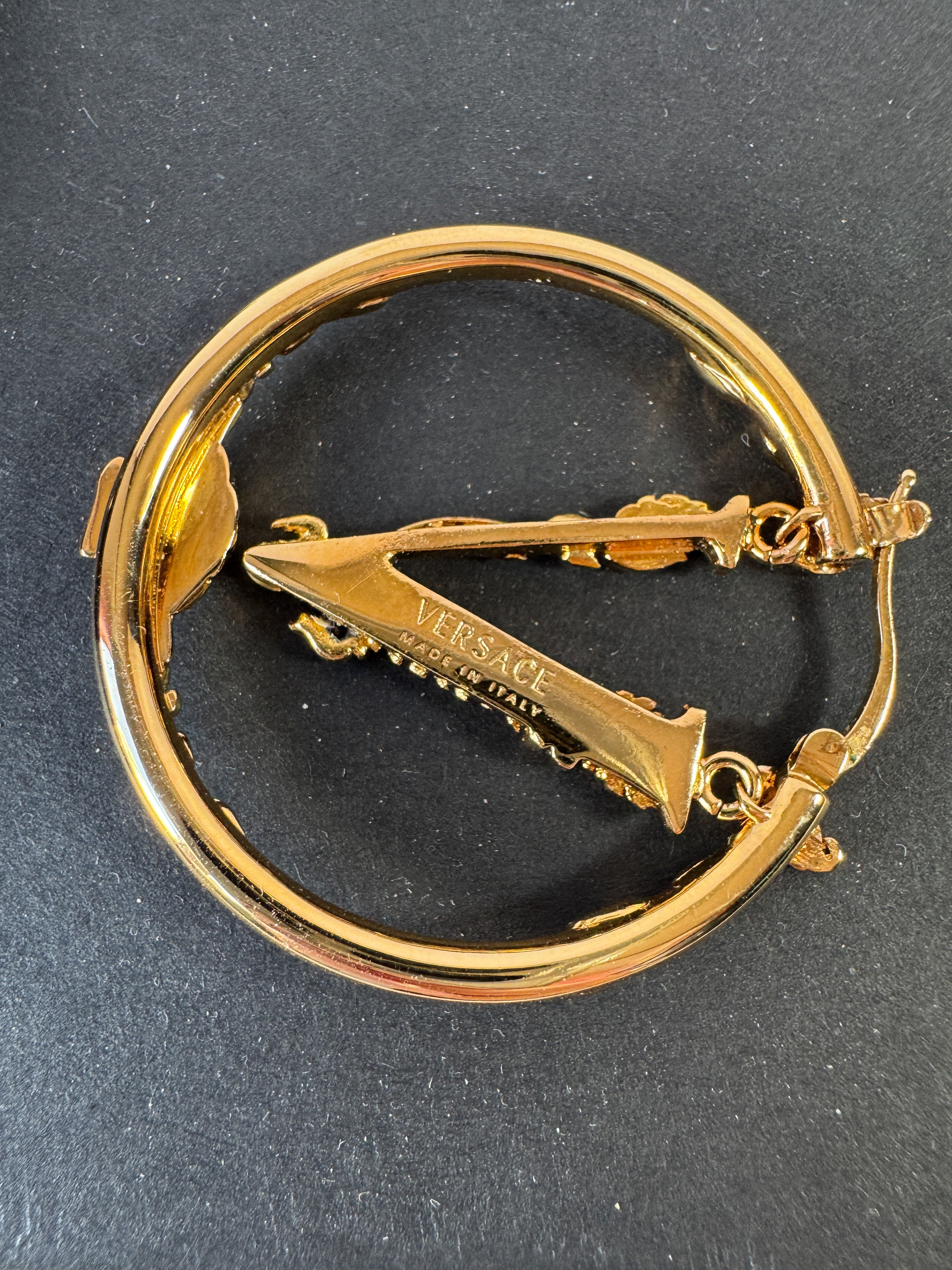 Versace Virtus Hoop Earrings