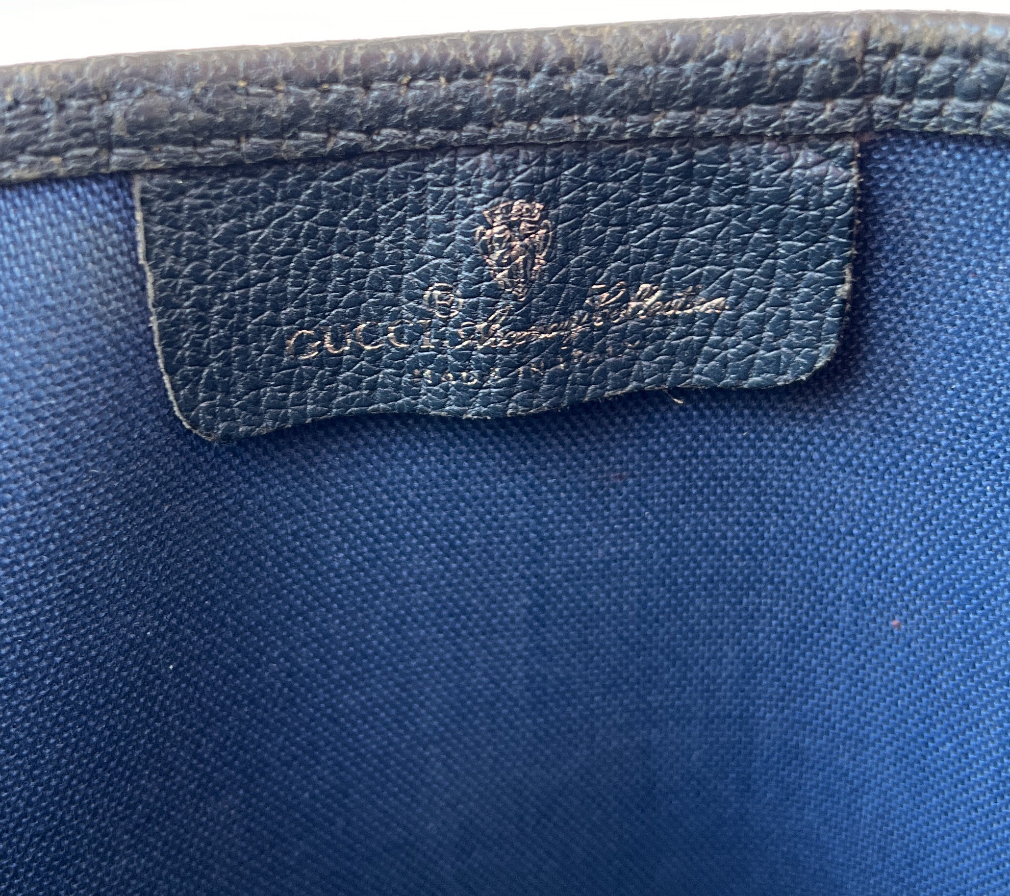 Gucci old Sherry line Ophidia blue monogram tote