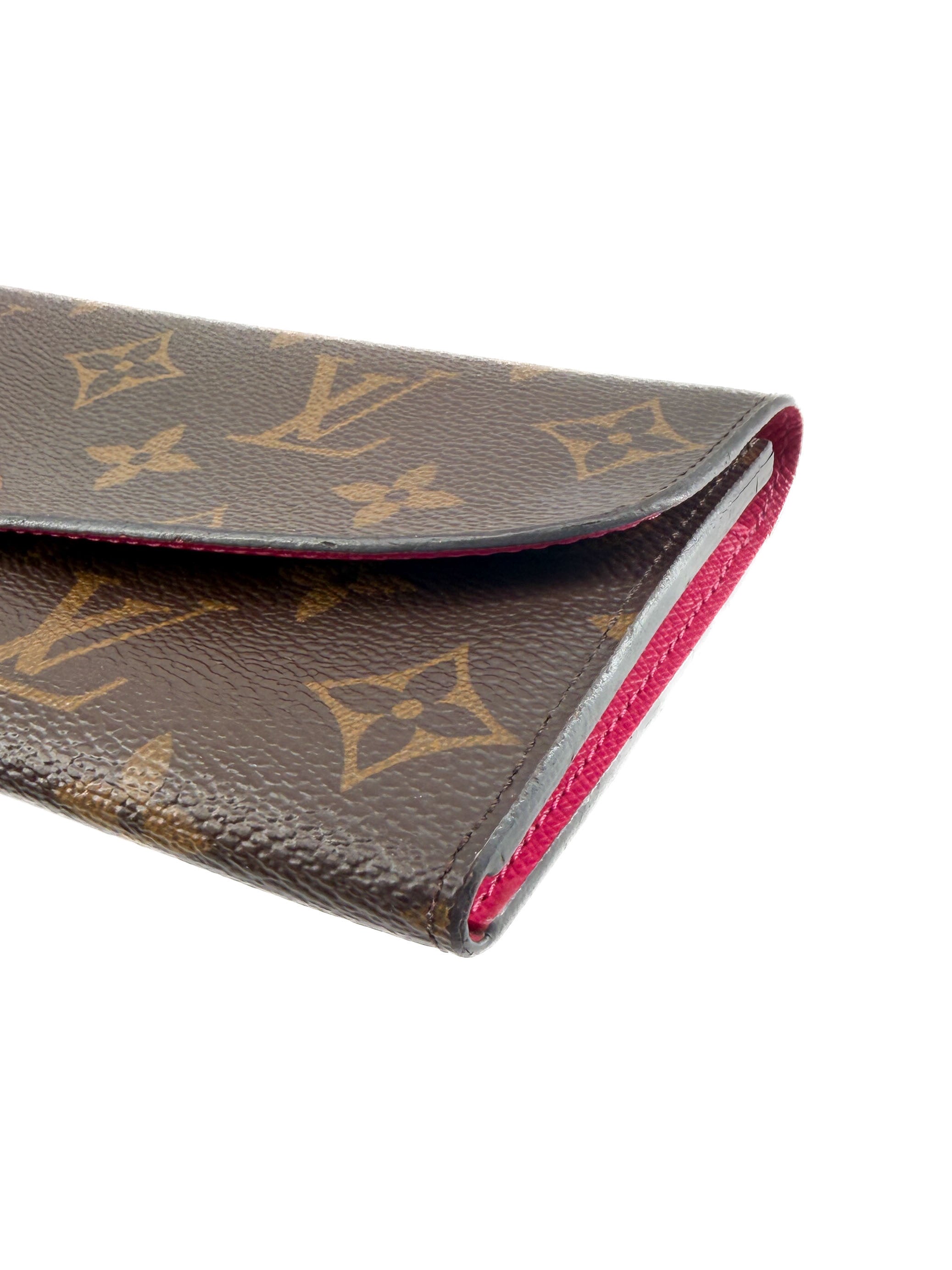 Louis Vuitton Monogram Emilie Wallet Fuchsia CA2146