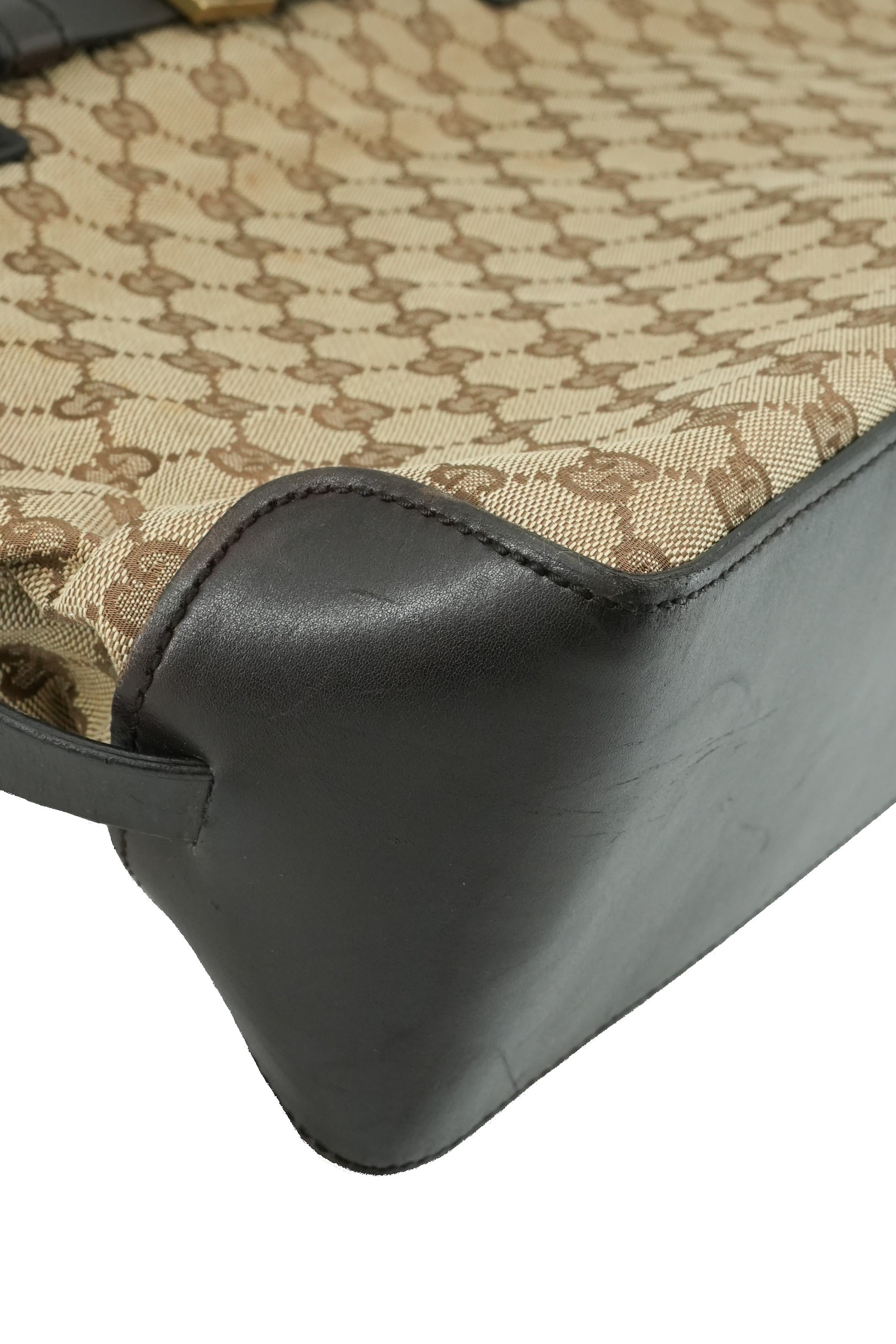 Gucci brown GG belt tote 214397