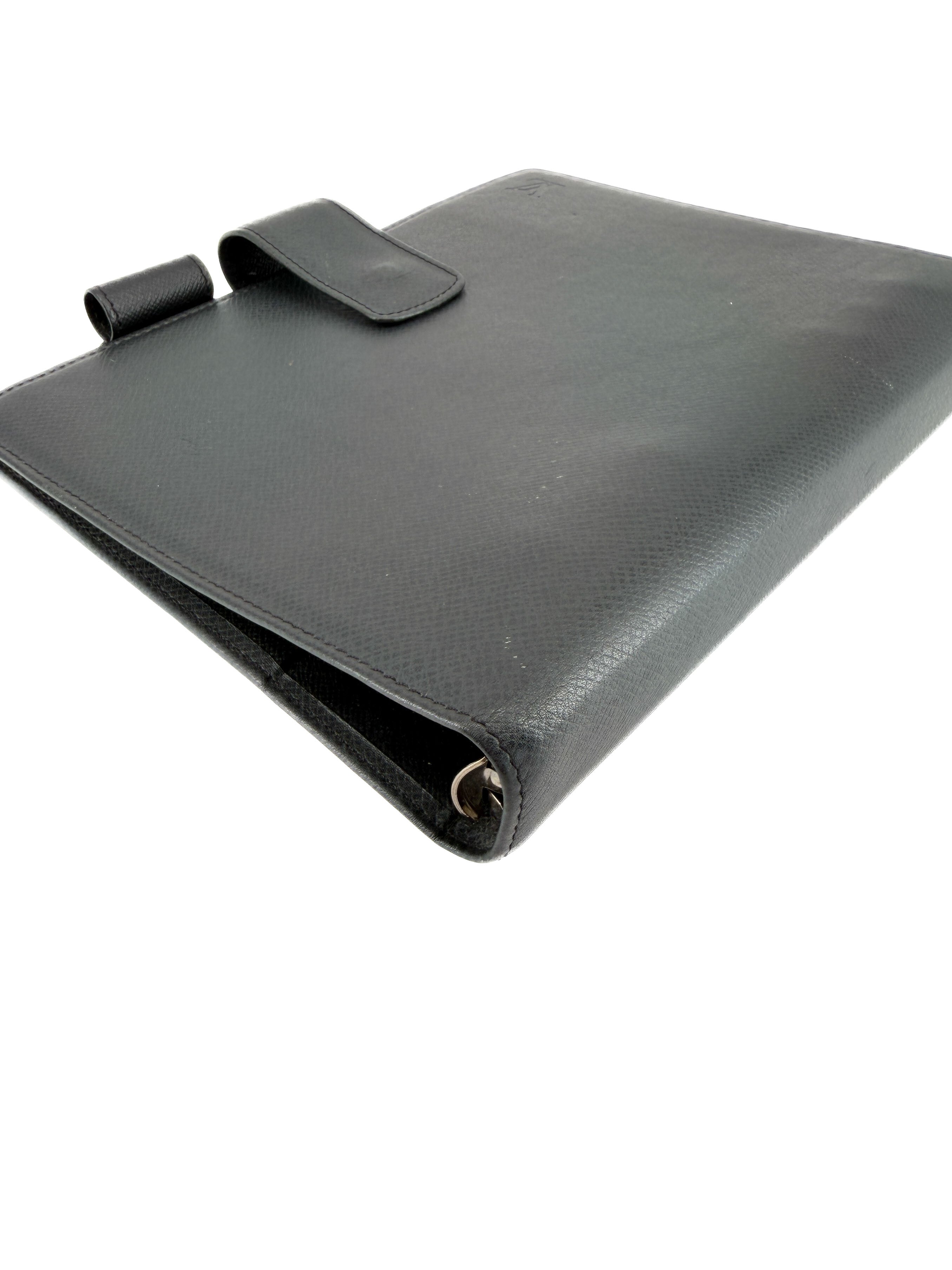 Louis Vuitton black Tiaga agenda cover GM RA3188