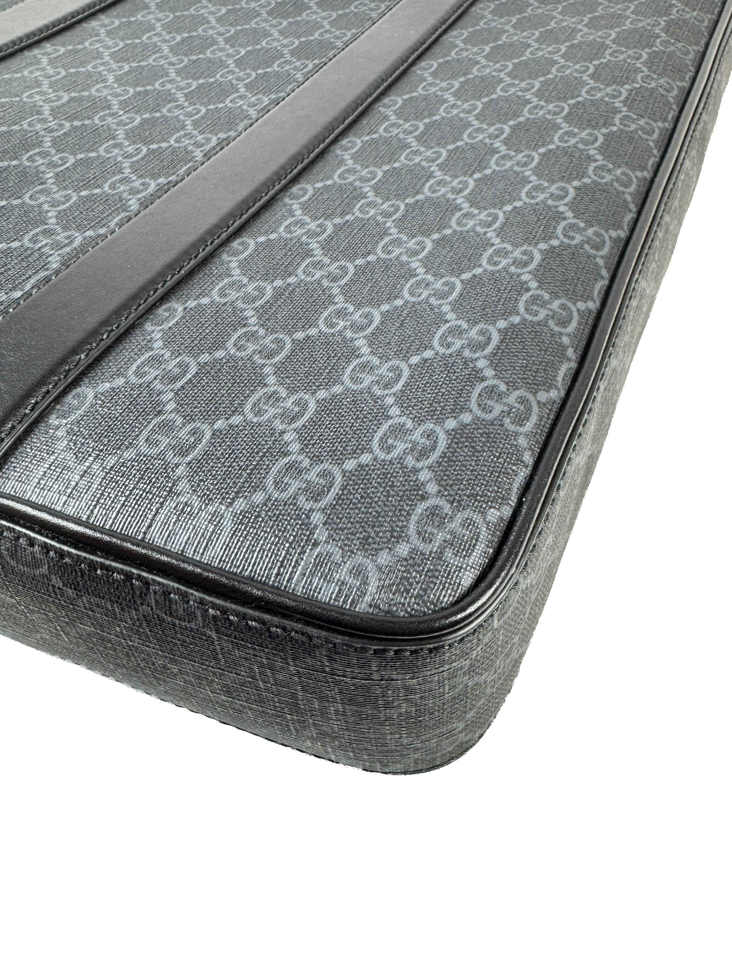 Gucci black GG Supreme vertical tote 794918-520981