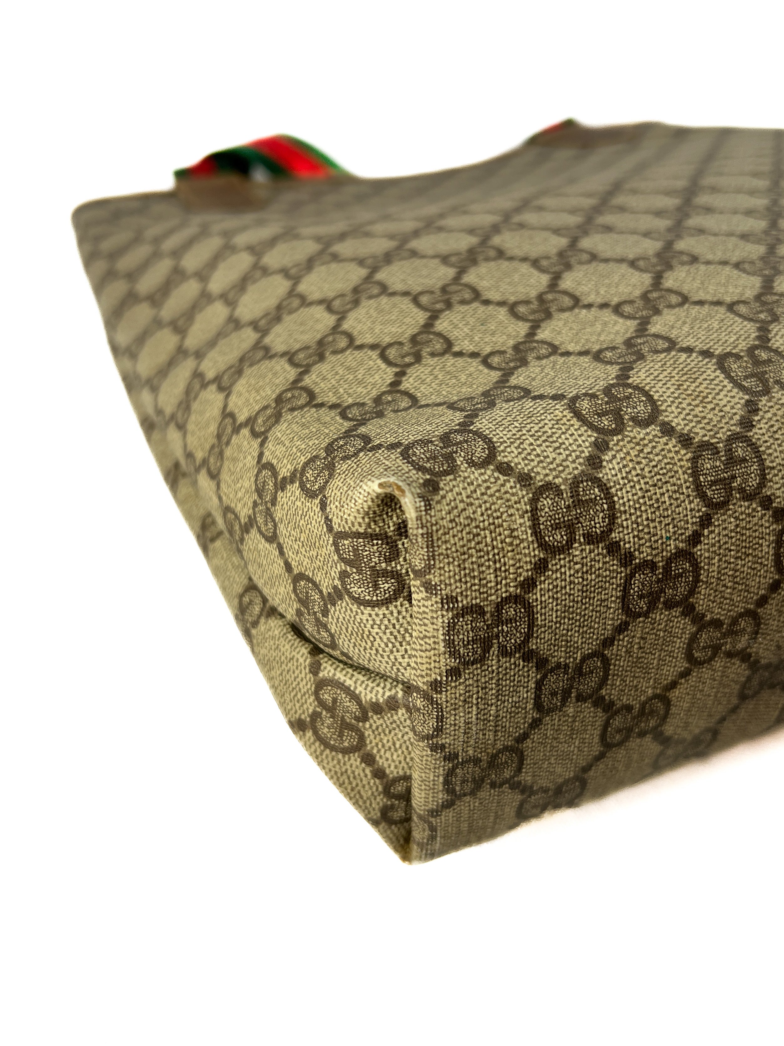 Gucci brown sherry line vintage signature tote