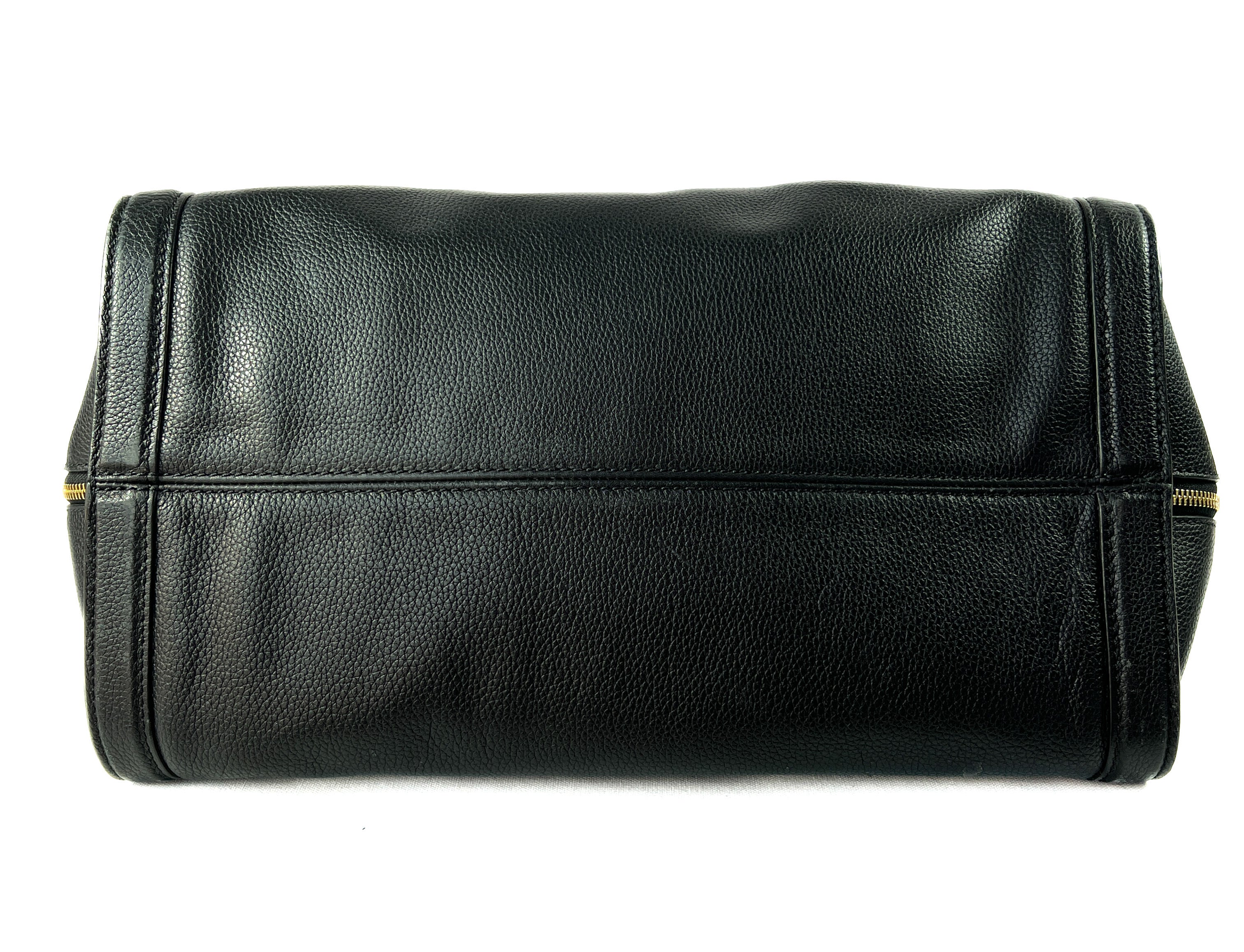 Alexander McQueen black leather Zippe tote