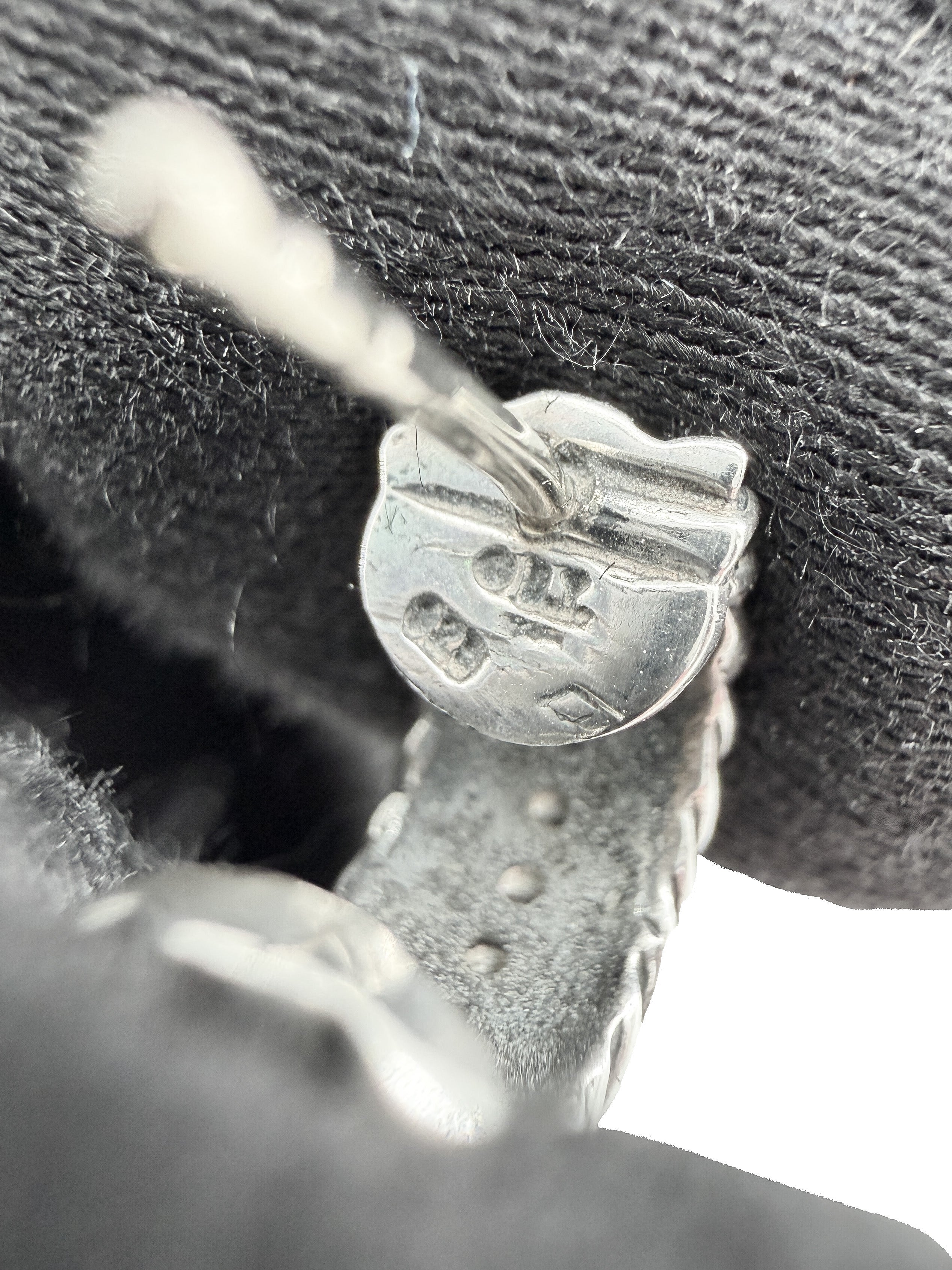 David Yurman sterling silver and diamonds cable huggie earrings