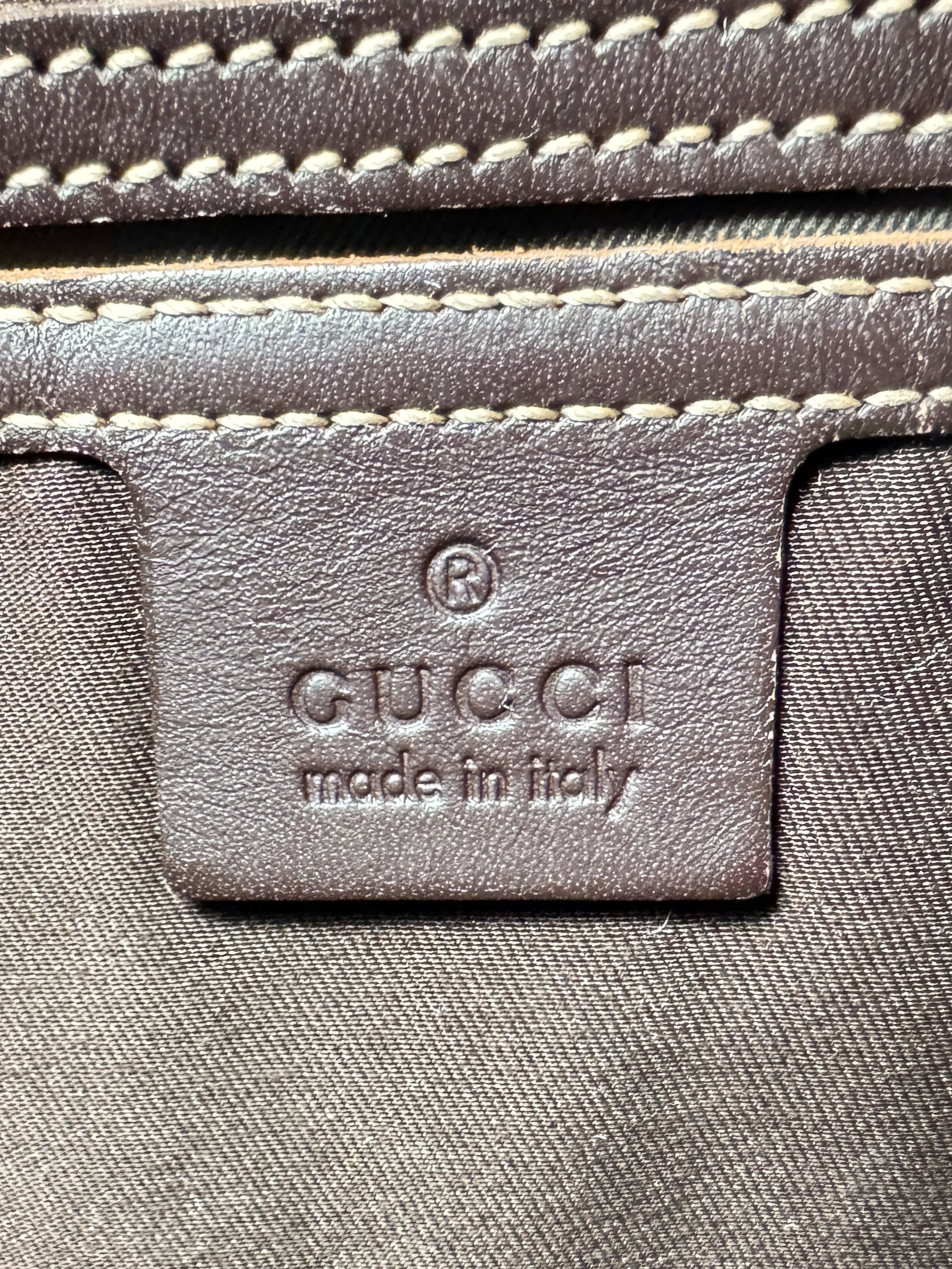 Gucci brown coated canvas GG belt bag 211110001998