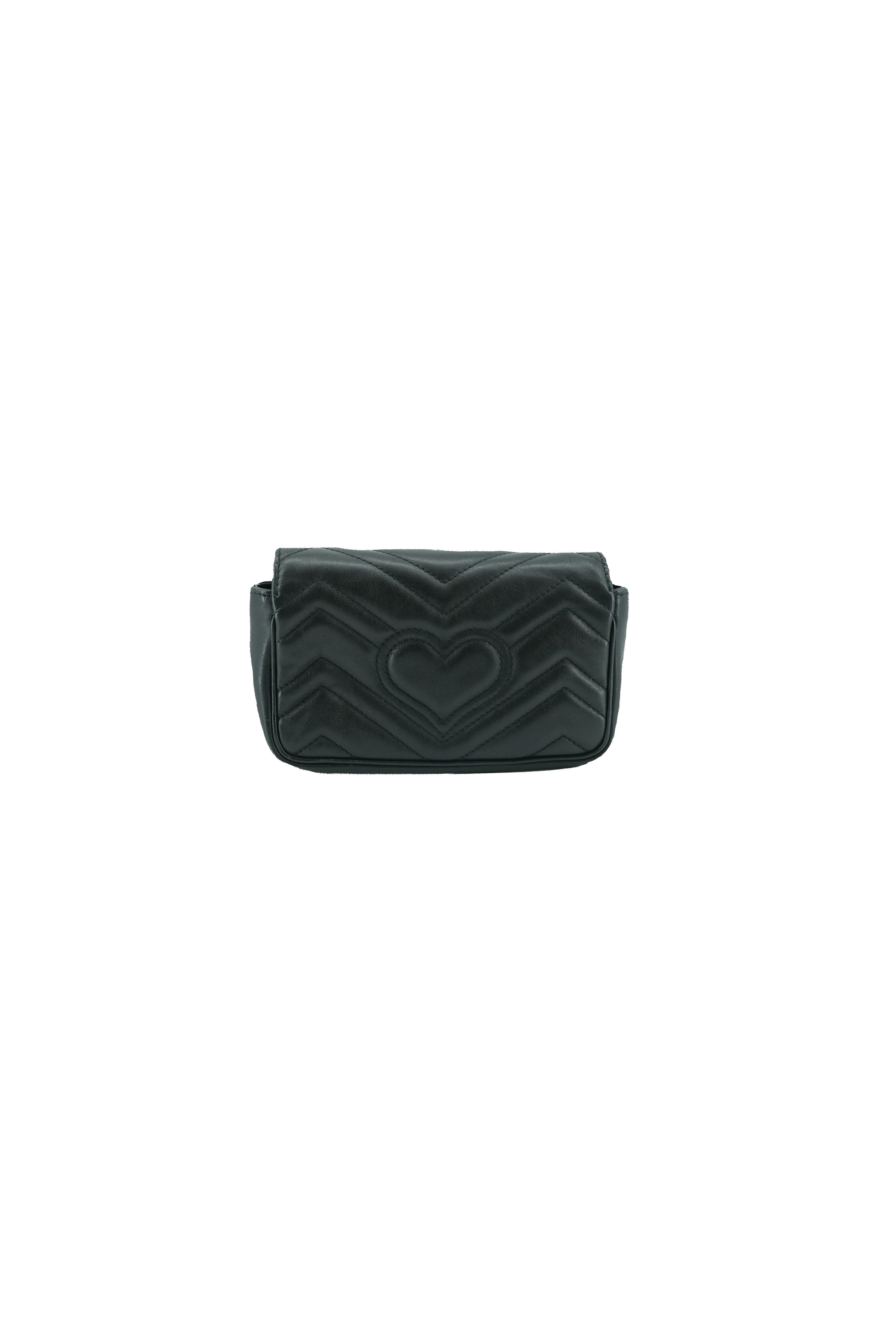 Gucci black Marmont flap super mini 476433 0959