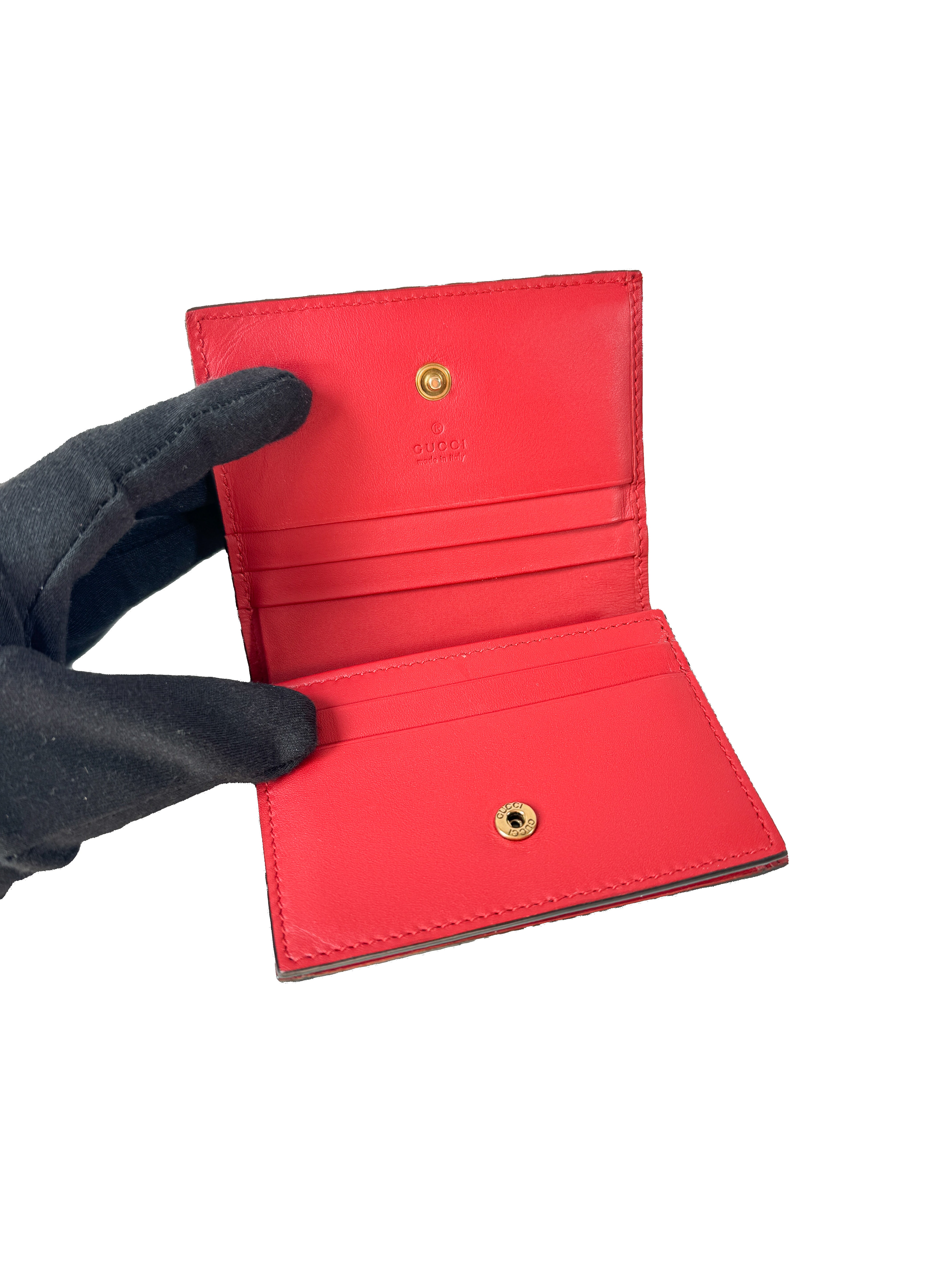 Gucci GG Supreme signature cherry cardholder wallet  4760501147